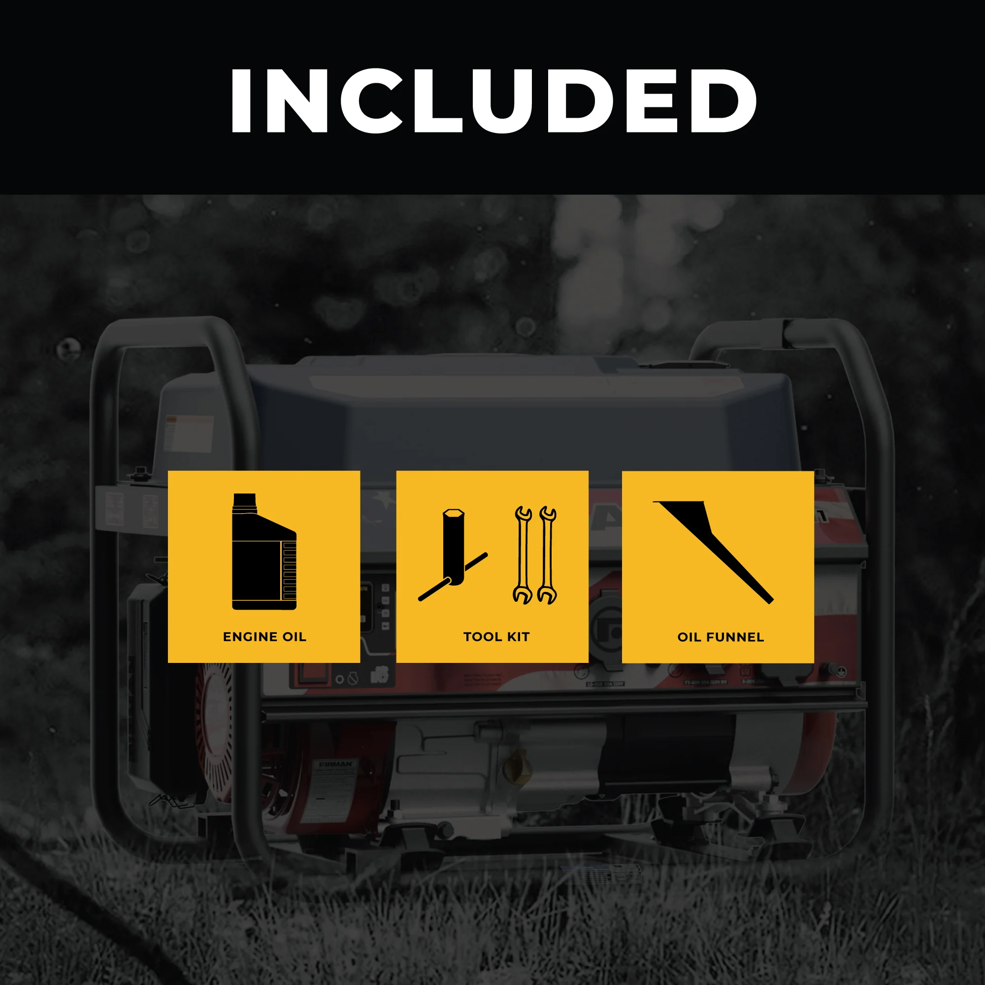 Gas Portable Generator 4550W Recoil Start 120V - Image 3