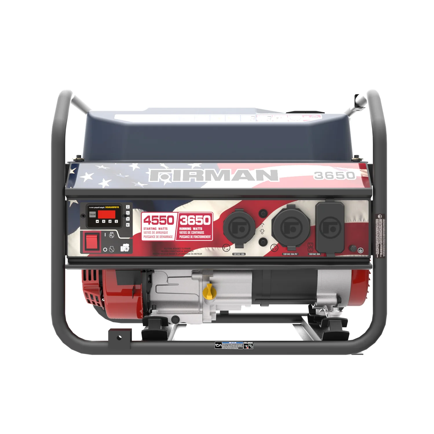 Gas Portable Generator 4550W Recoil Start 120V - Image 6