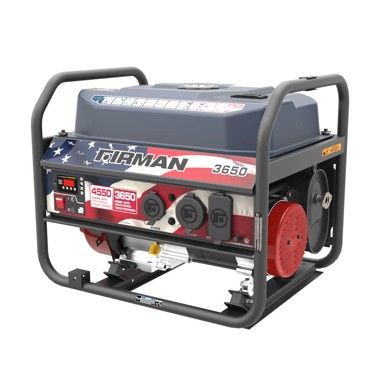 Gas Portable Generator 4550W Recoil Start 120V - Image 7