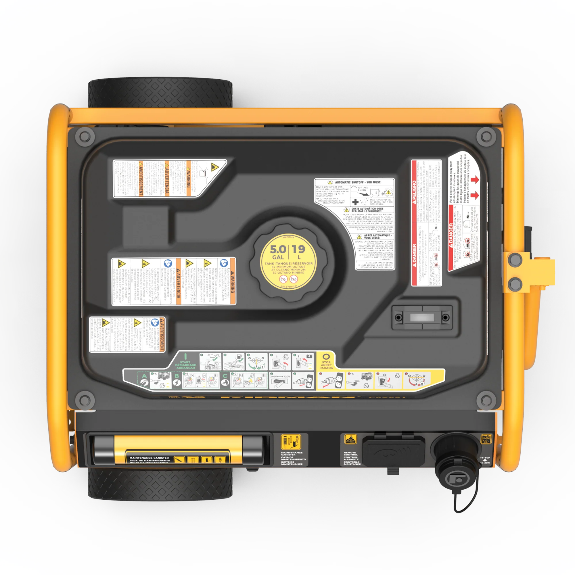 Gas Portable Generator 4550W Remote Start 120/240V with CO alert - Image 8