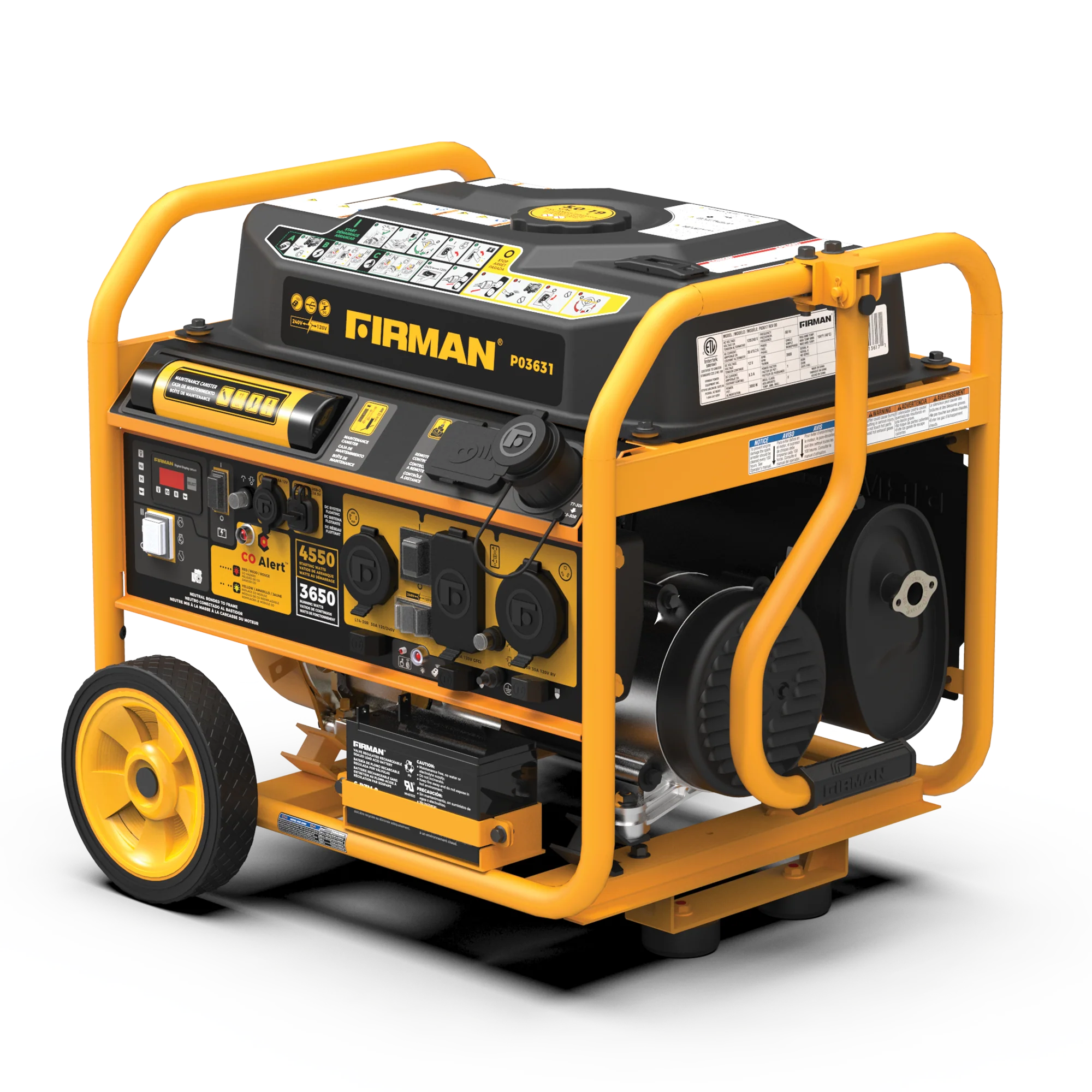 Gas Portable Generator 4550W Remote Start 120/240V with CO alert - Image 9