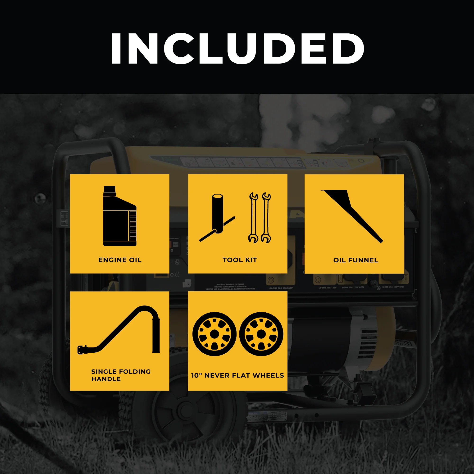 Gas Portable Generator 7125W Recoil Start 120/240V - Image 3