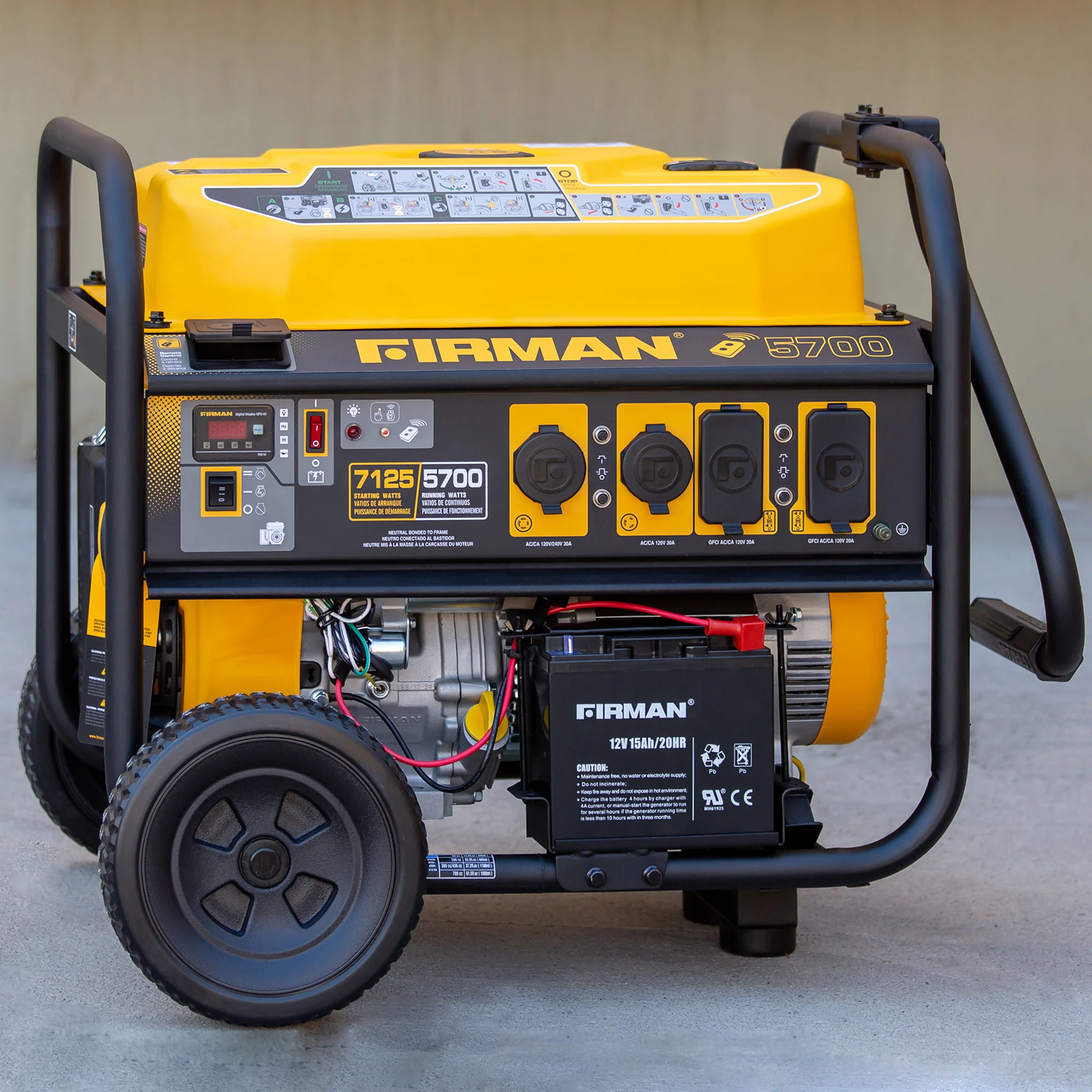 Gas Portable Generator 7125W Remote Start 120/240V - Image 4