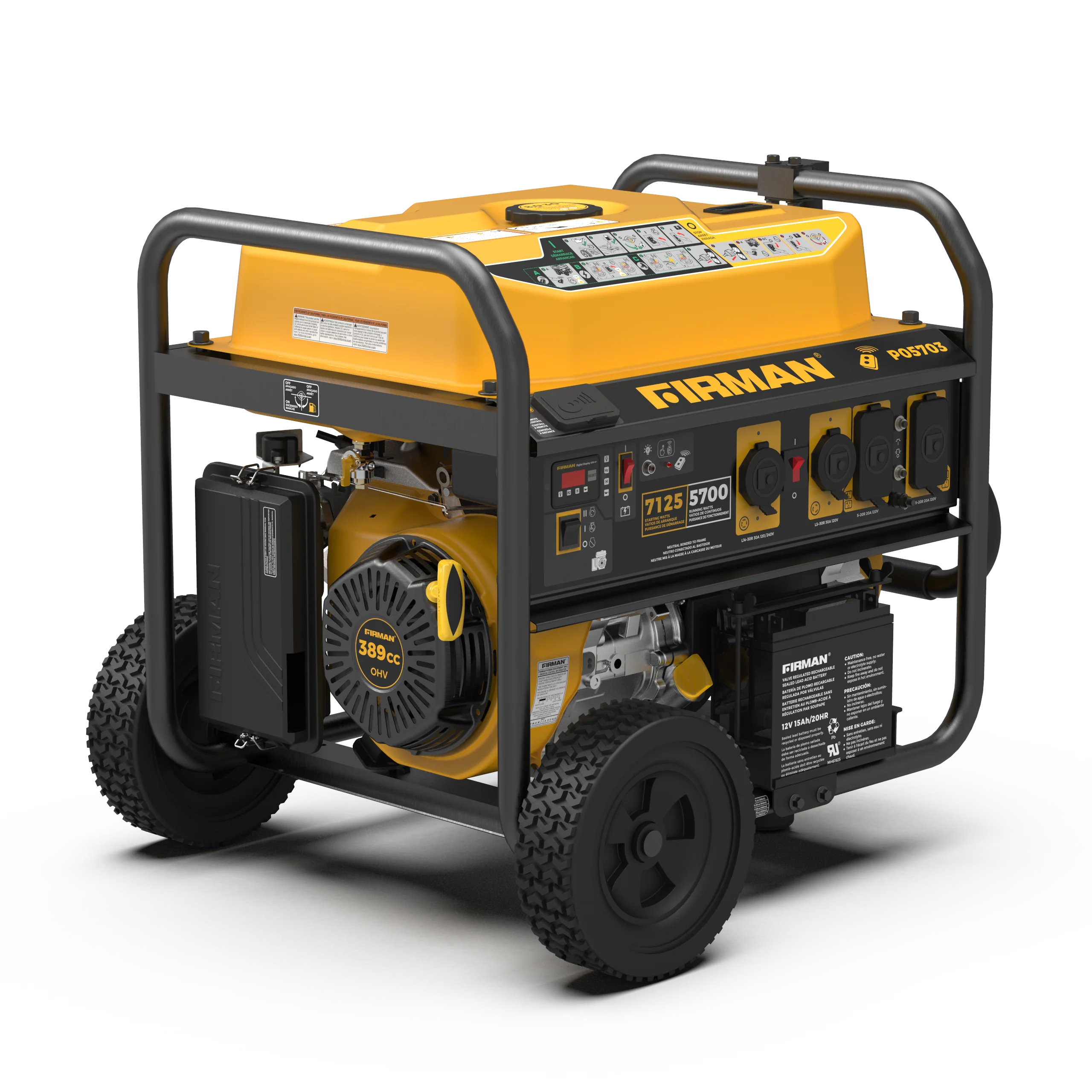 Gas Portable Generator 7125W Remote Start 120/240V - Image 11