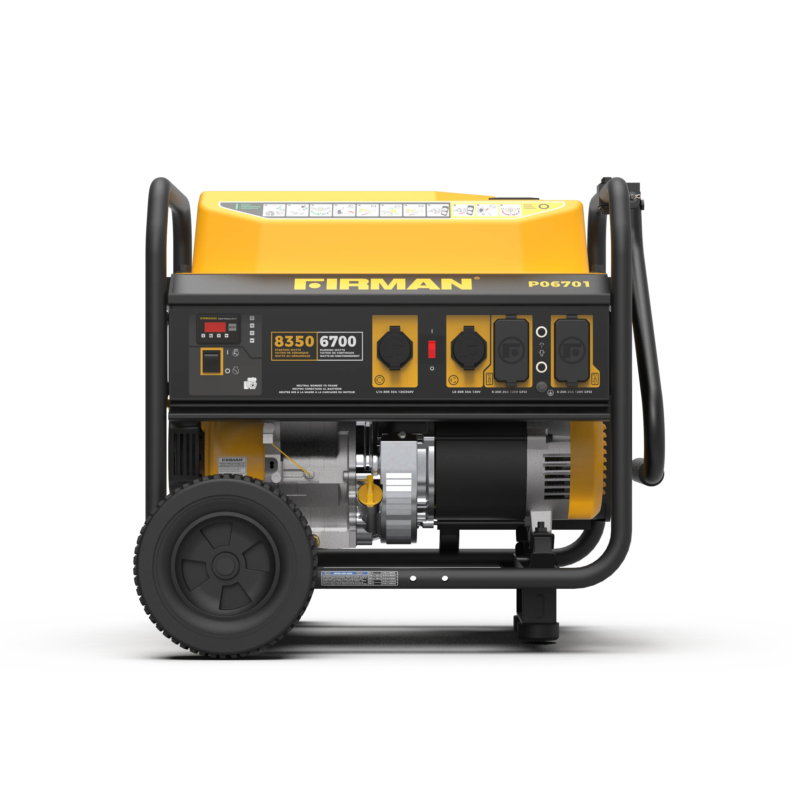 Gas Portable Generator 8350W Recoil Start 120/240V - Image 6