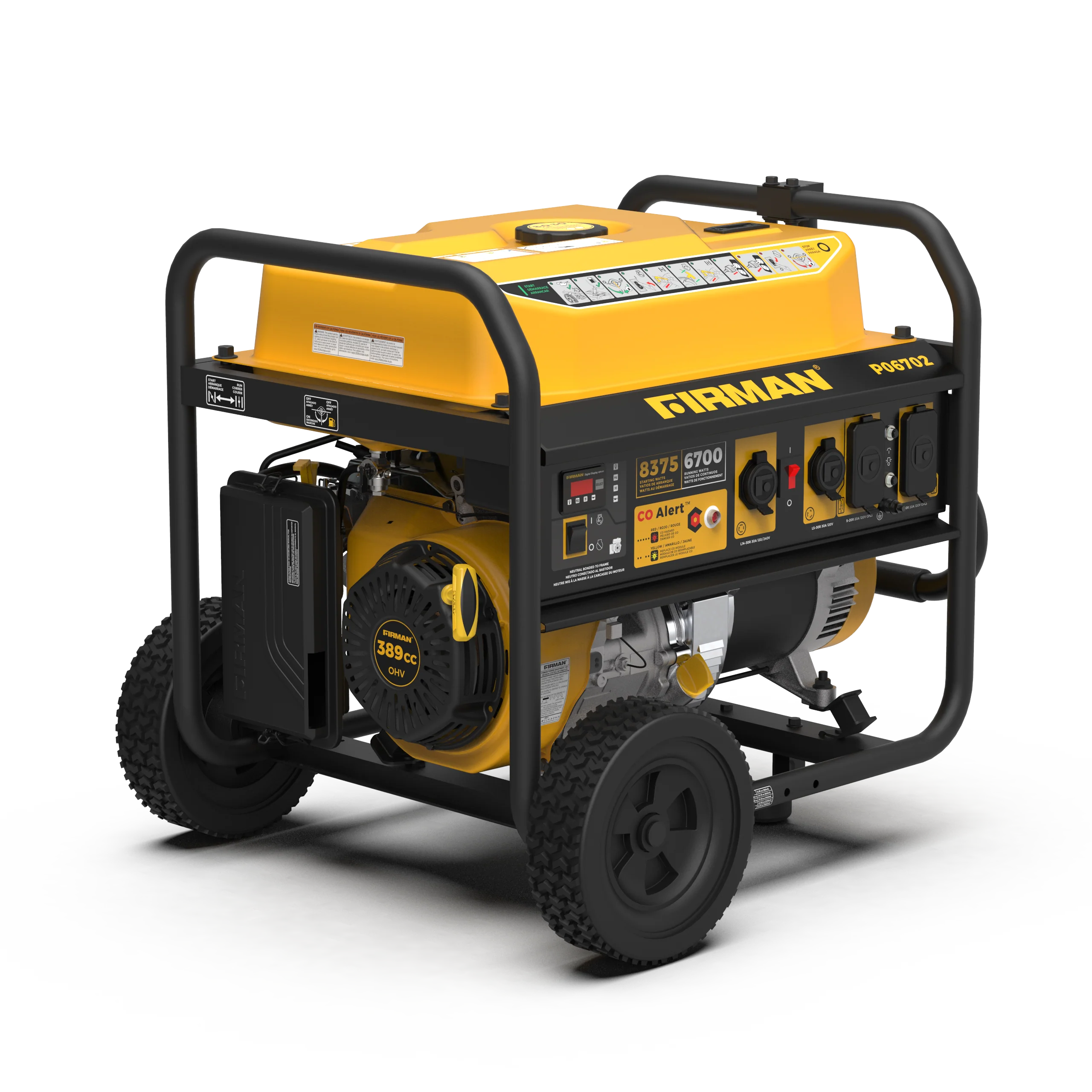 Gas Portable Generator 8375W Recoil Start 120/240V With CO Alert - Image 13