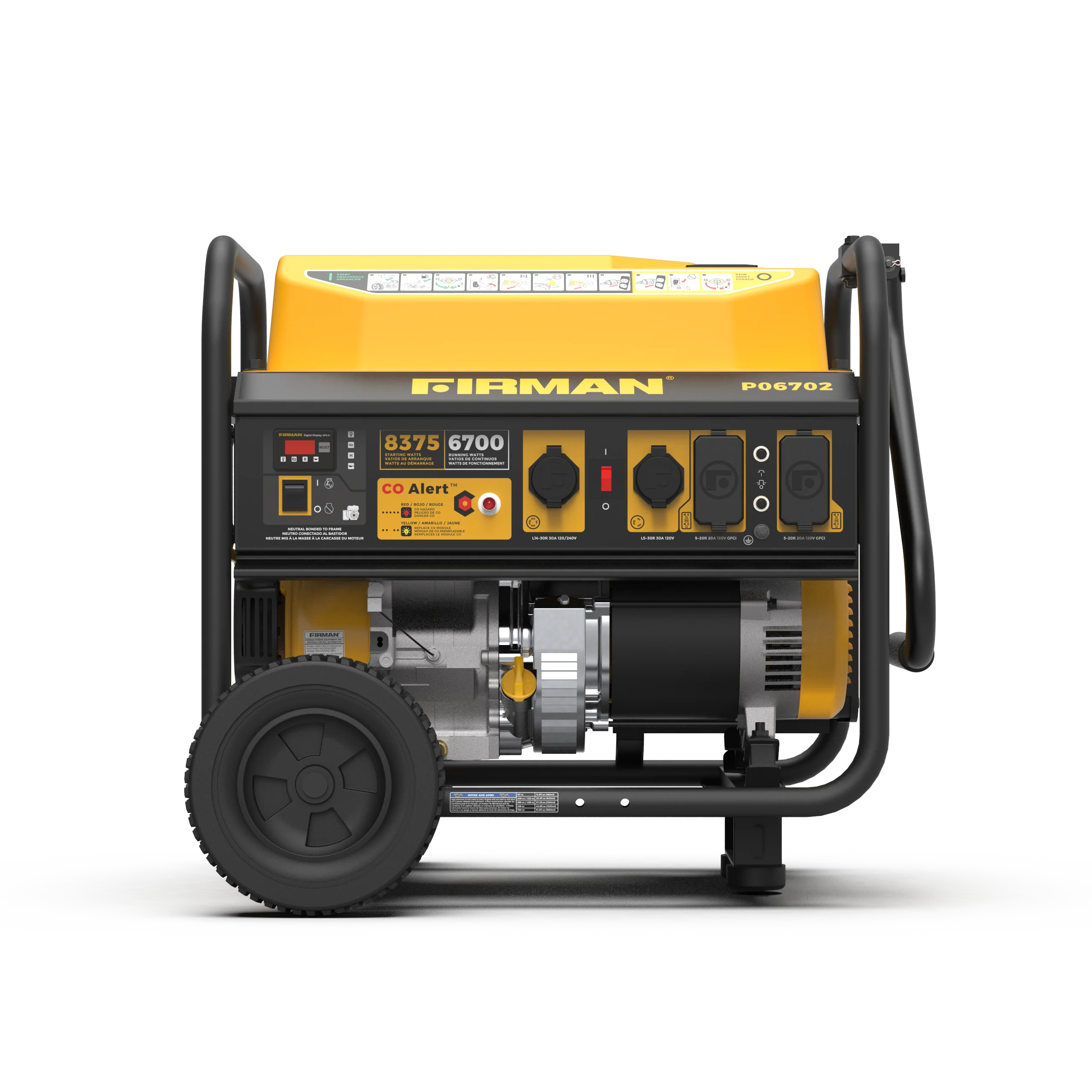 Gas Portable Generator 8375W Recoil Start 120/240V With CO Alert - Image 7