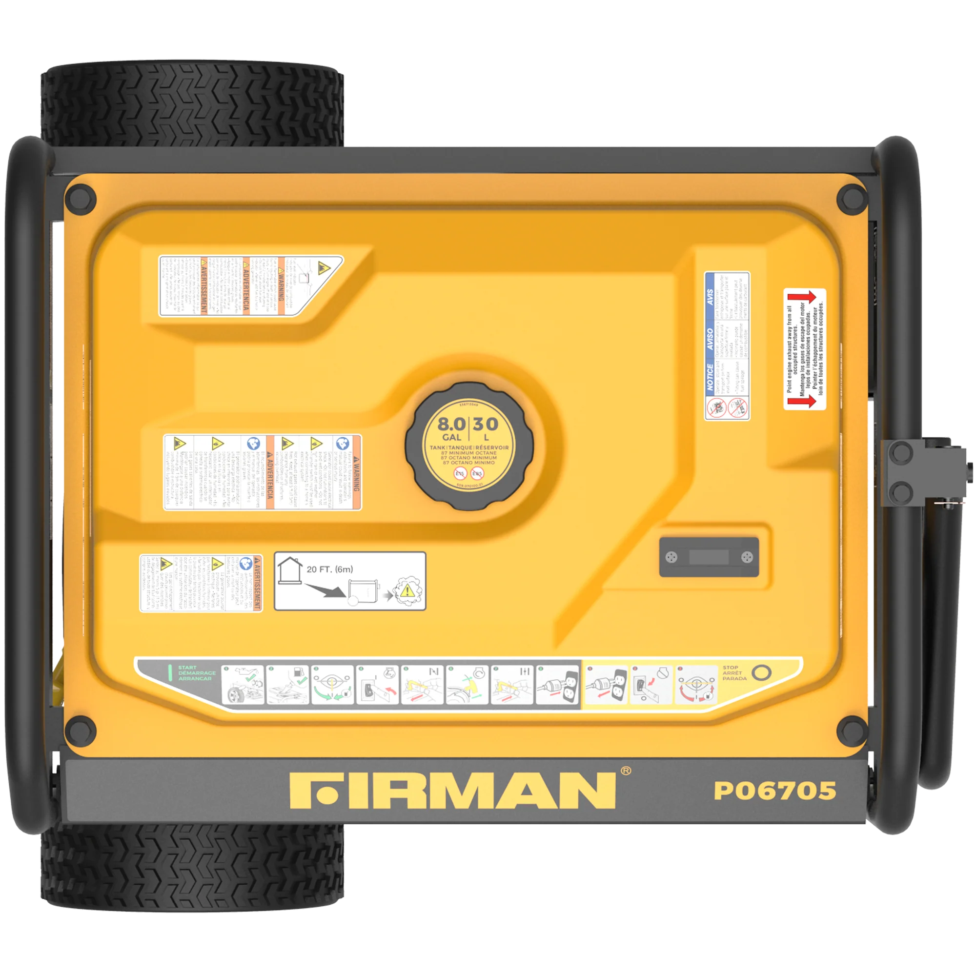 Gas Portable Generator 8375W Recoil Start 120/240V With CO Alert - Image 11
