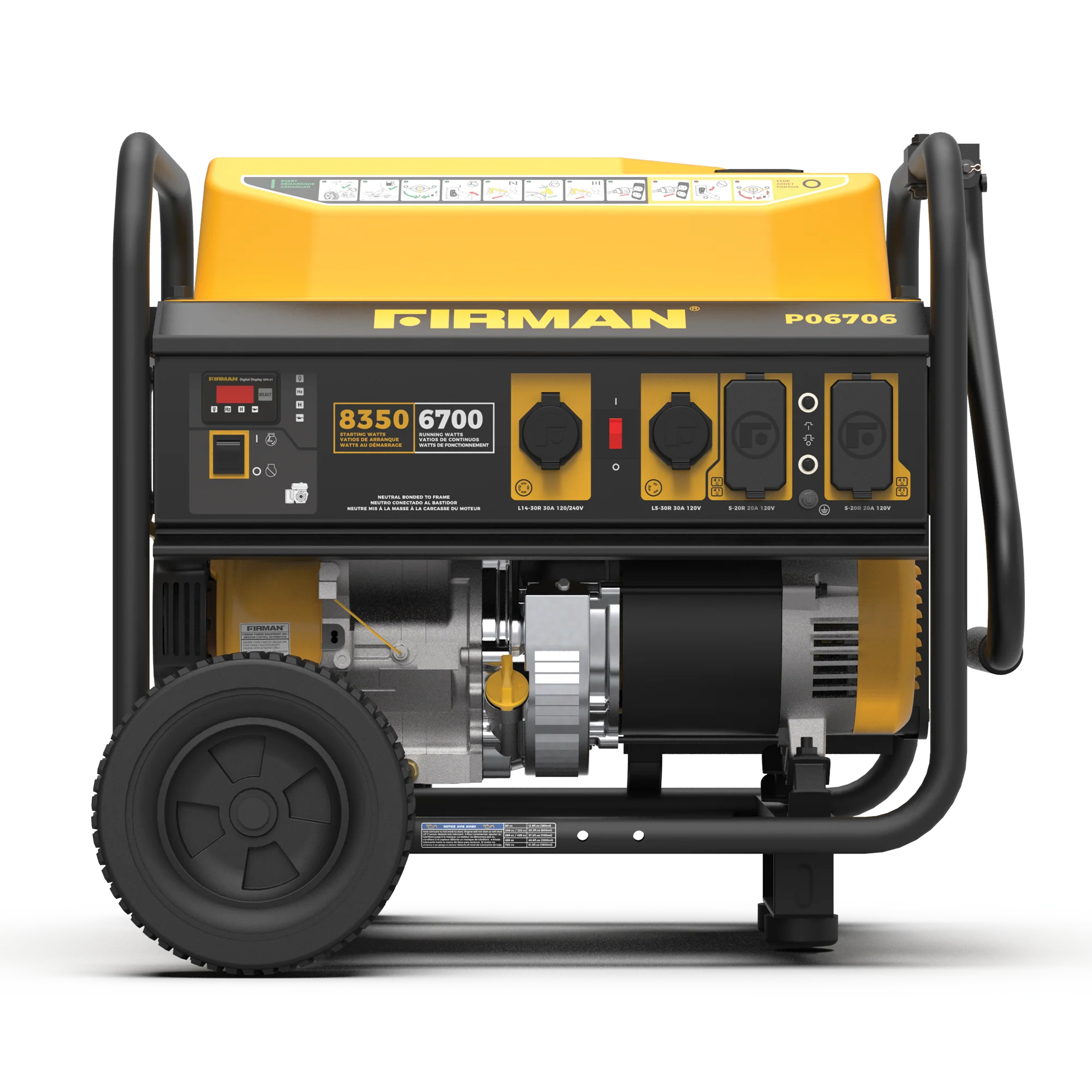 Gas Portable Generator 8350W Recoil Start 120/240V - Image 5