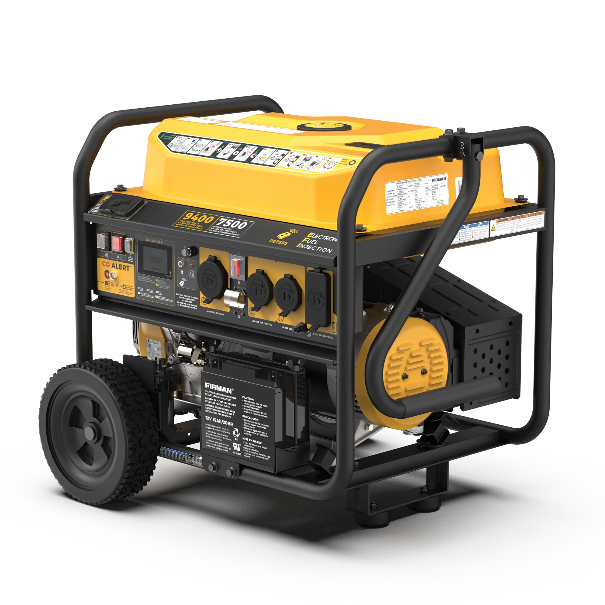 GAS PORTABLE GENERATOR 9,400W REMOTE START 120/240V WITH CO ALERT - Image 2