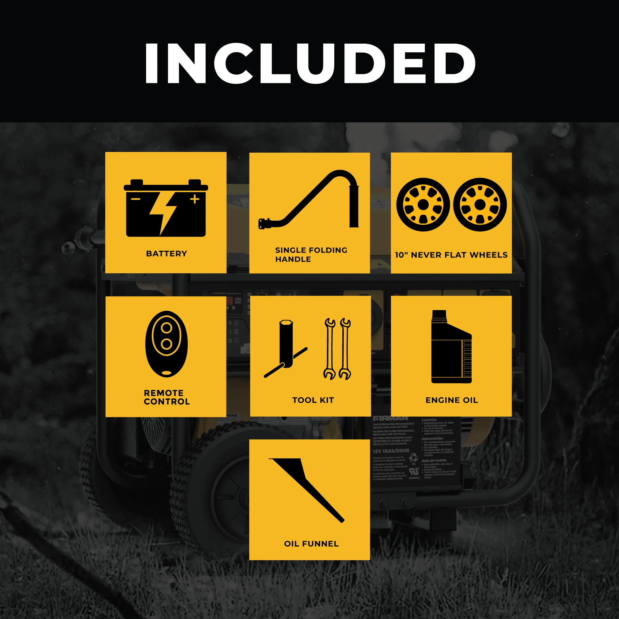 Gas Portable Generator 10000W Remote Start 120/240V - Image 3