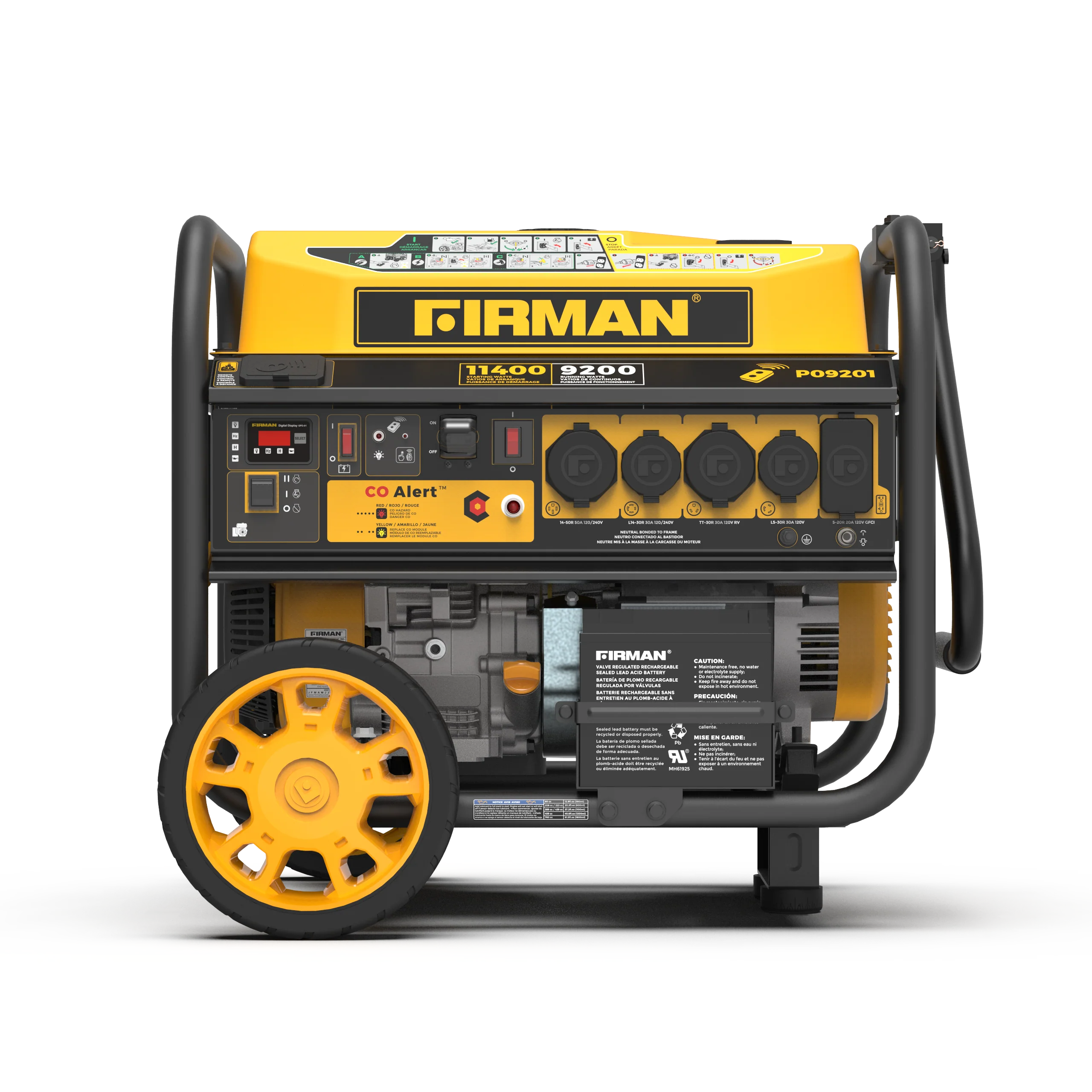 Gas Portable Generator 11400W Remote Start 120/240V with CO alert - Image 5