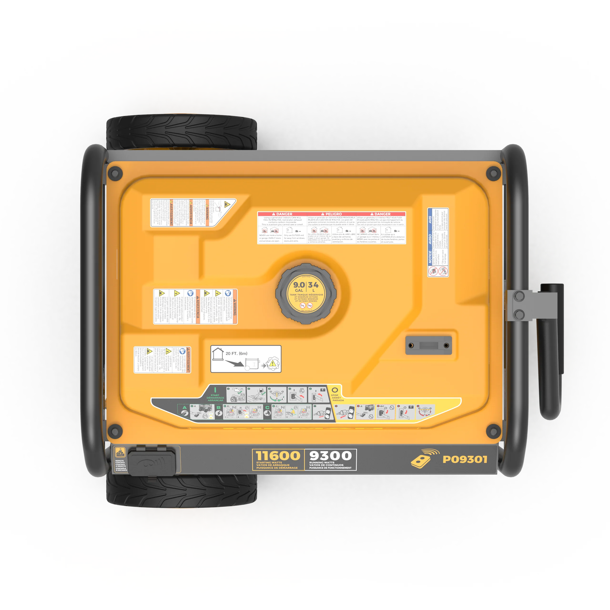 Gas Portable Generator 11600W Remote Start 120/240V - Image 10