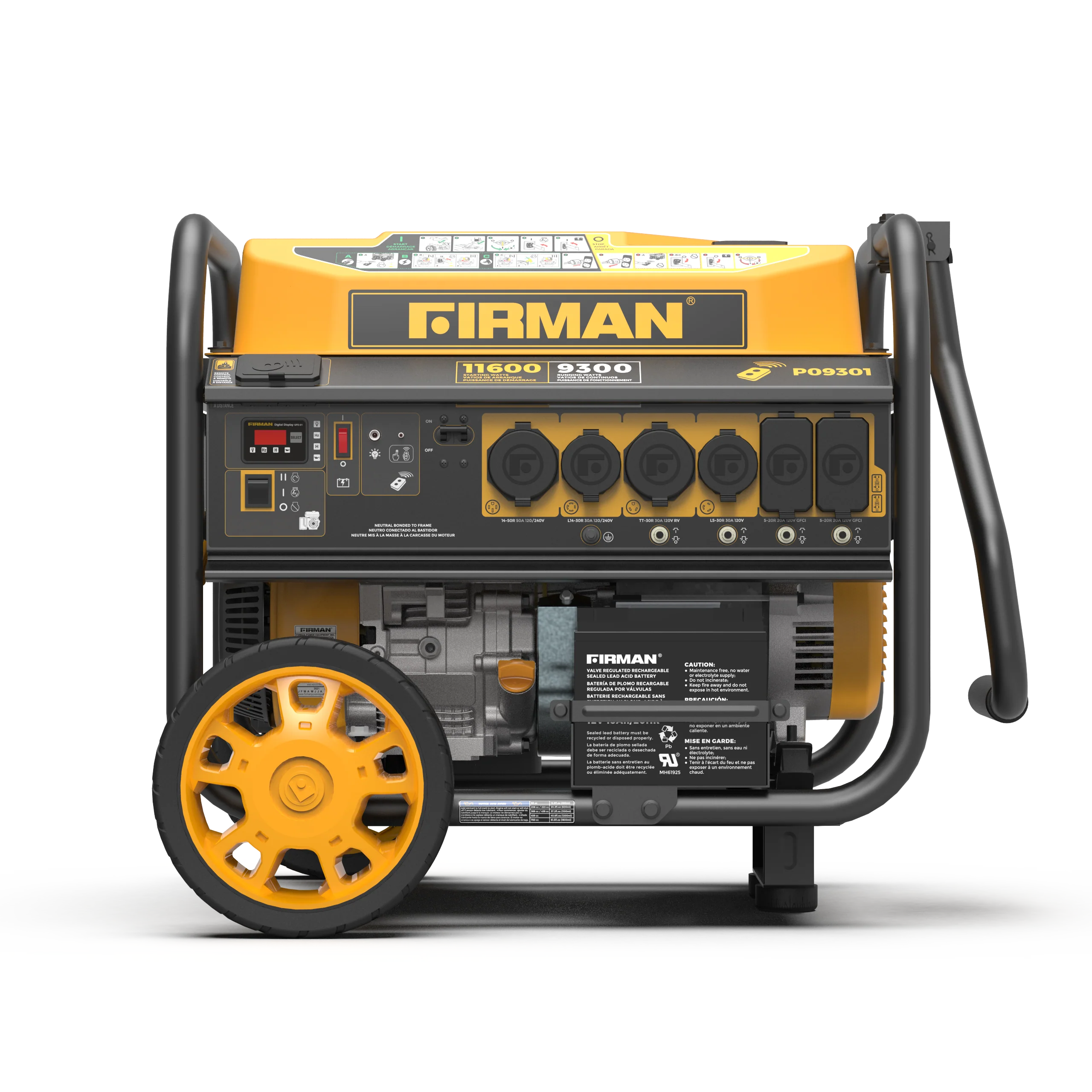 Gas Portable Generator 11600W Remote Start 120/240V - Image 6