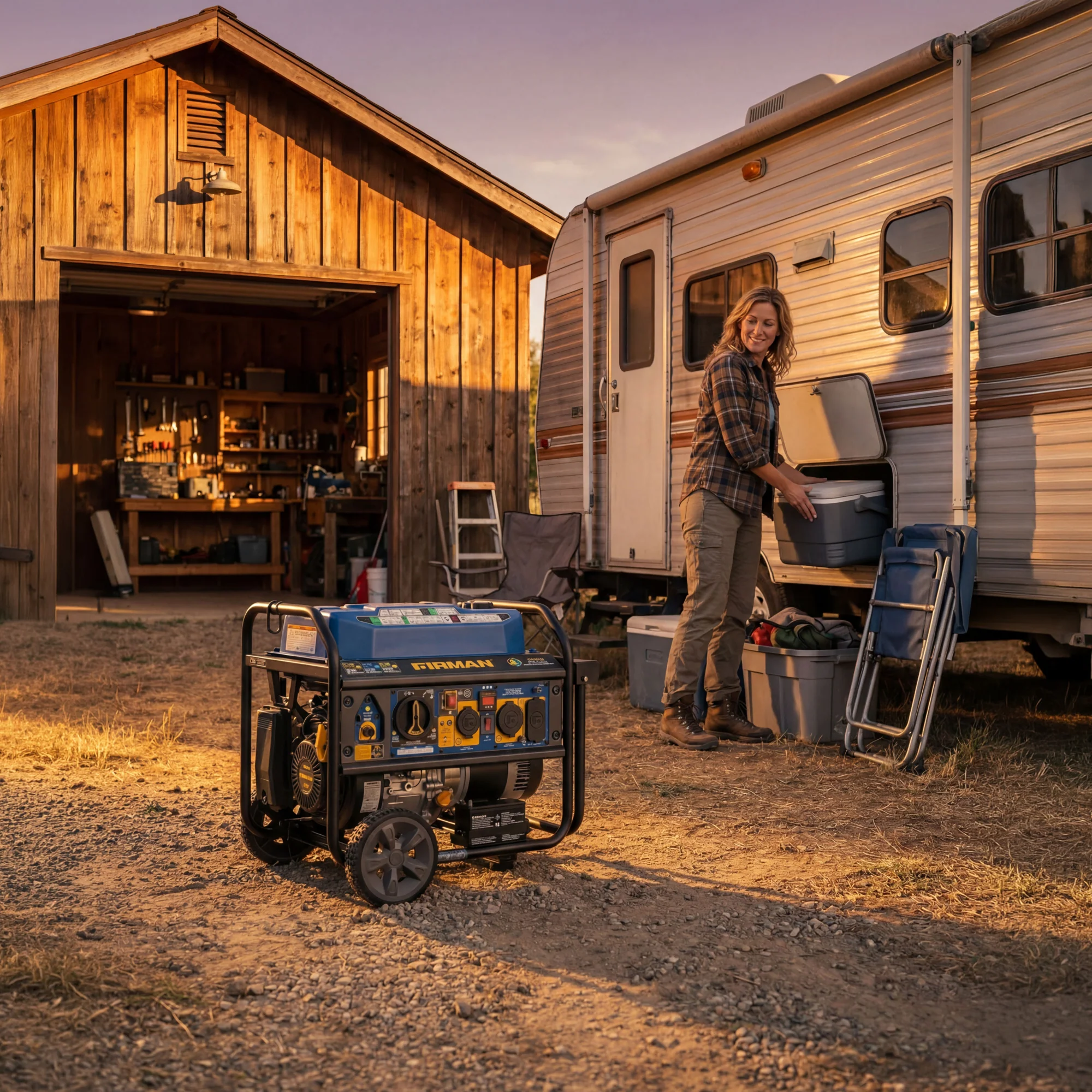 Tri Fuel Portable Generator 7850/6300W Electric Start Gas CO Alert - Image 12