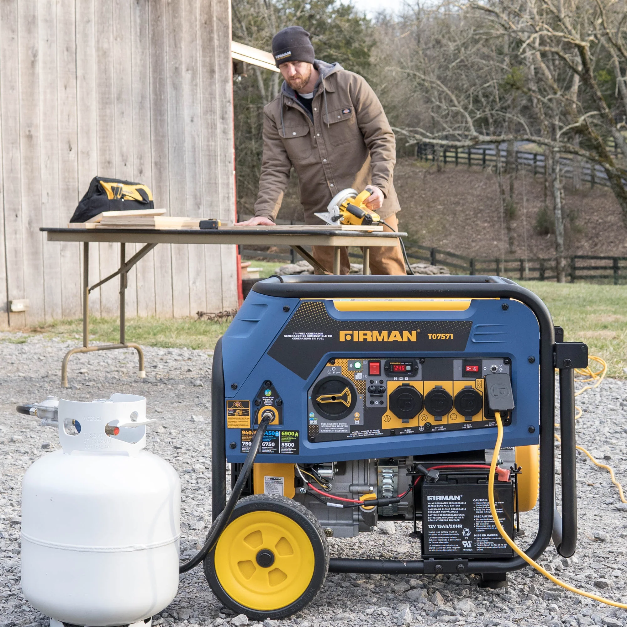 Refurbished Tri Fuel Portable Generator 7500W Electric Start 120/240V - Image 8