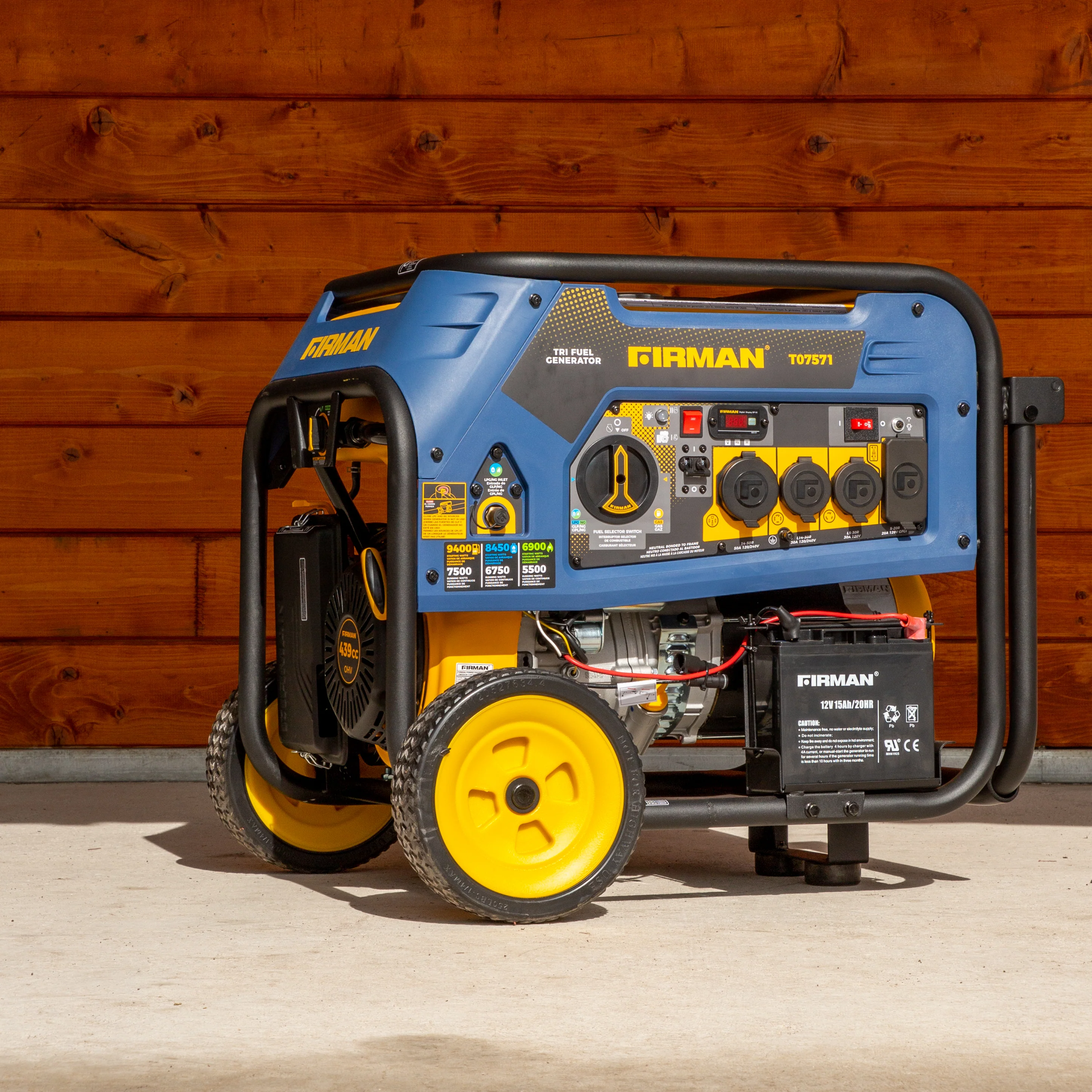 Refurbished Tri Fuel Portable Generator 7500W Electric Start 120/240V - Image 9