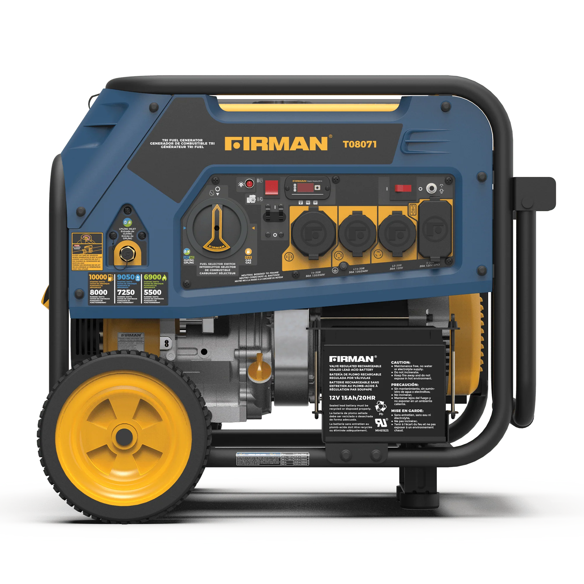 Tri Fuel Portable Generator 8000W Electric Start 120/240V - Image 6