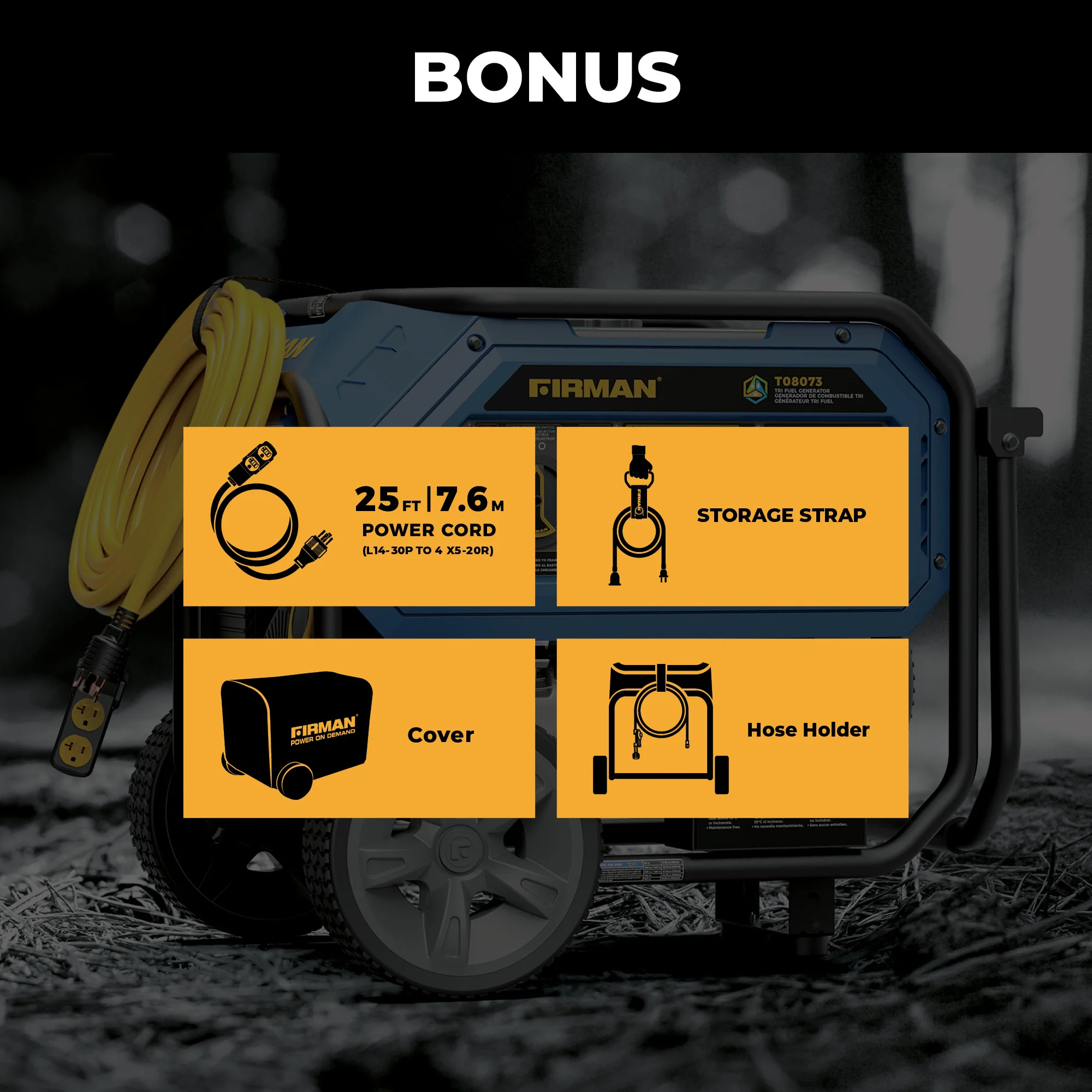Tri Fuel  Portable Generator 10000/8000W Electric Start With CO Alert - Image 5