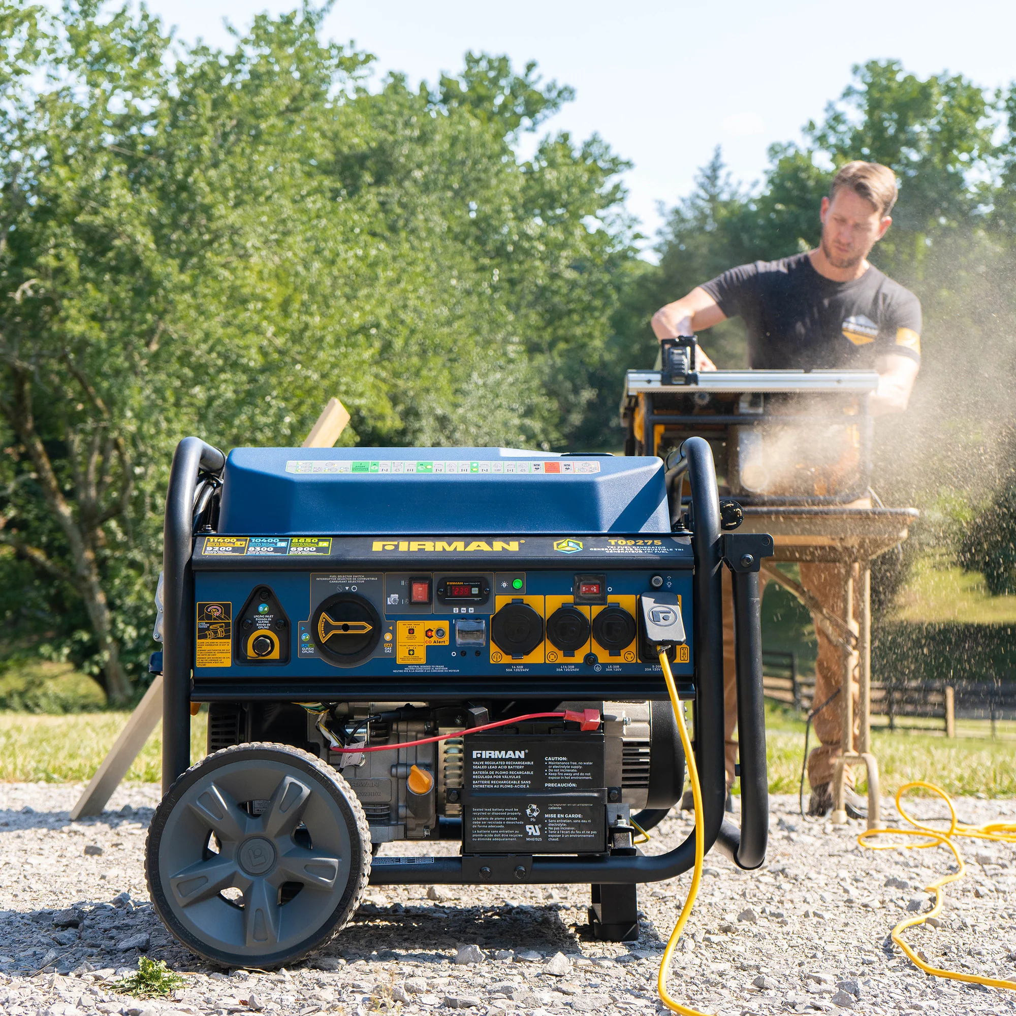 Tri Fuel Portable Generator 11400W Electric Start 120V/240V with CO Alert - Image 11