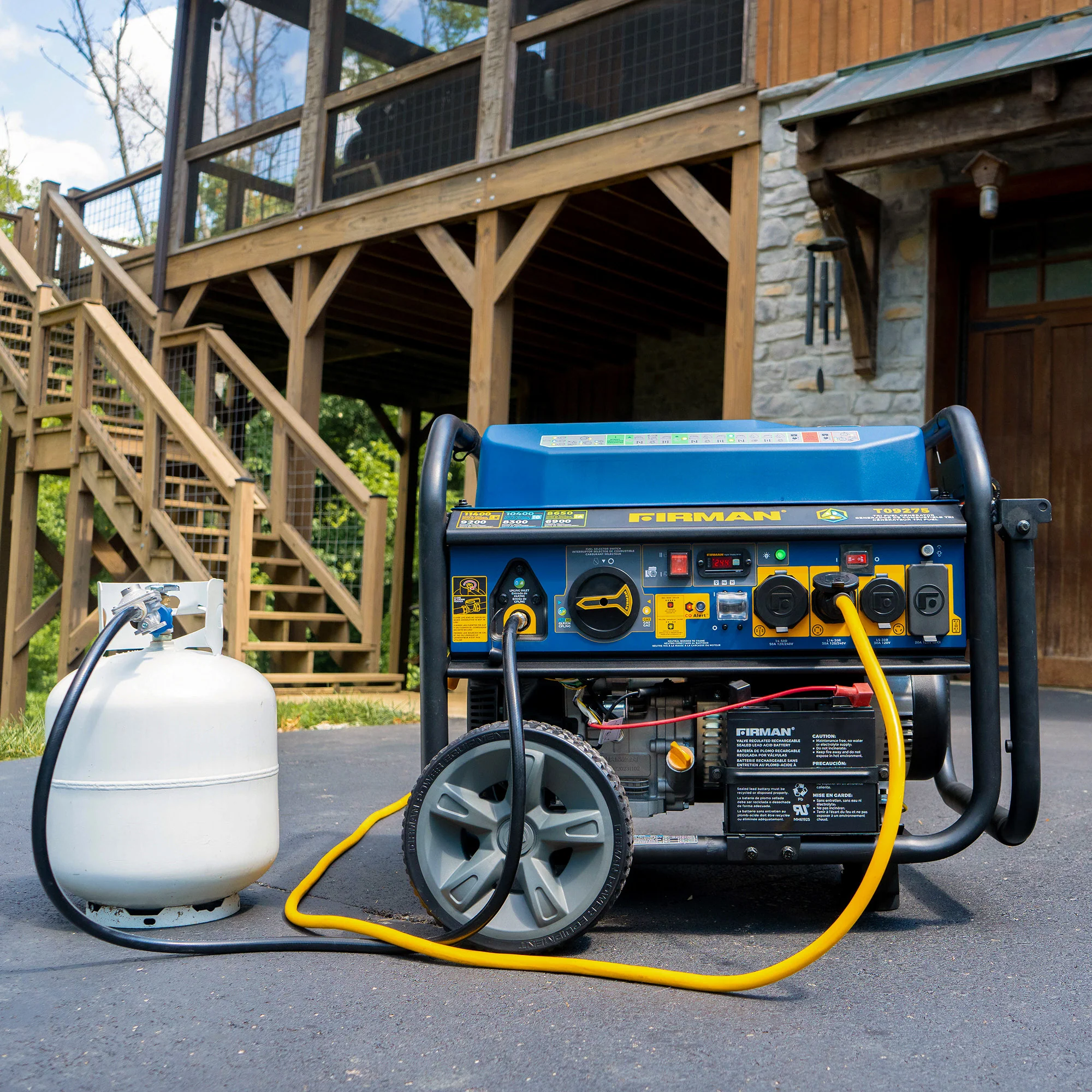 Tri Fuel Portable Generator 11400W Electric Start 120V/240V with CO Alert - Image 12