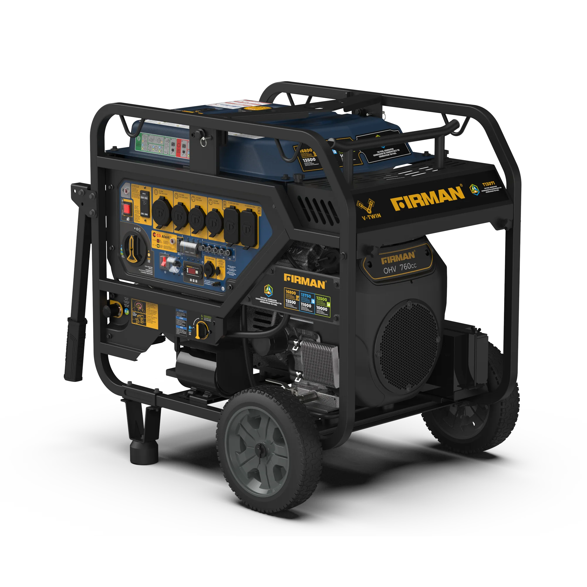TRI FUEL PORTABLE GENERATOR 16800W ELECTRIC START 120/240V WITH CO ALERT - Image 7