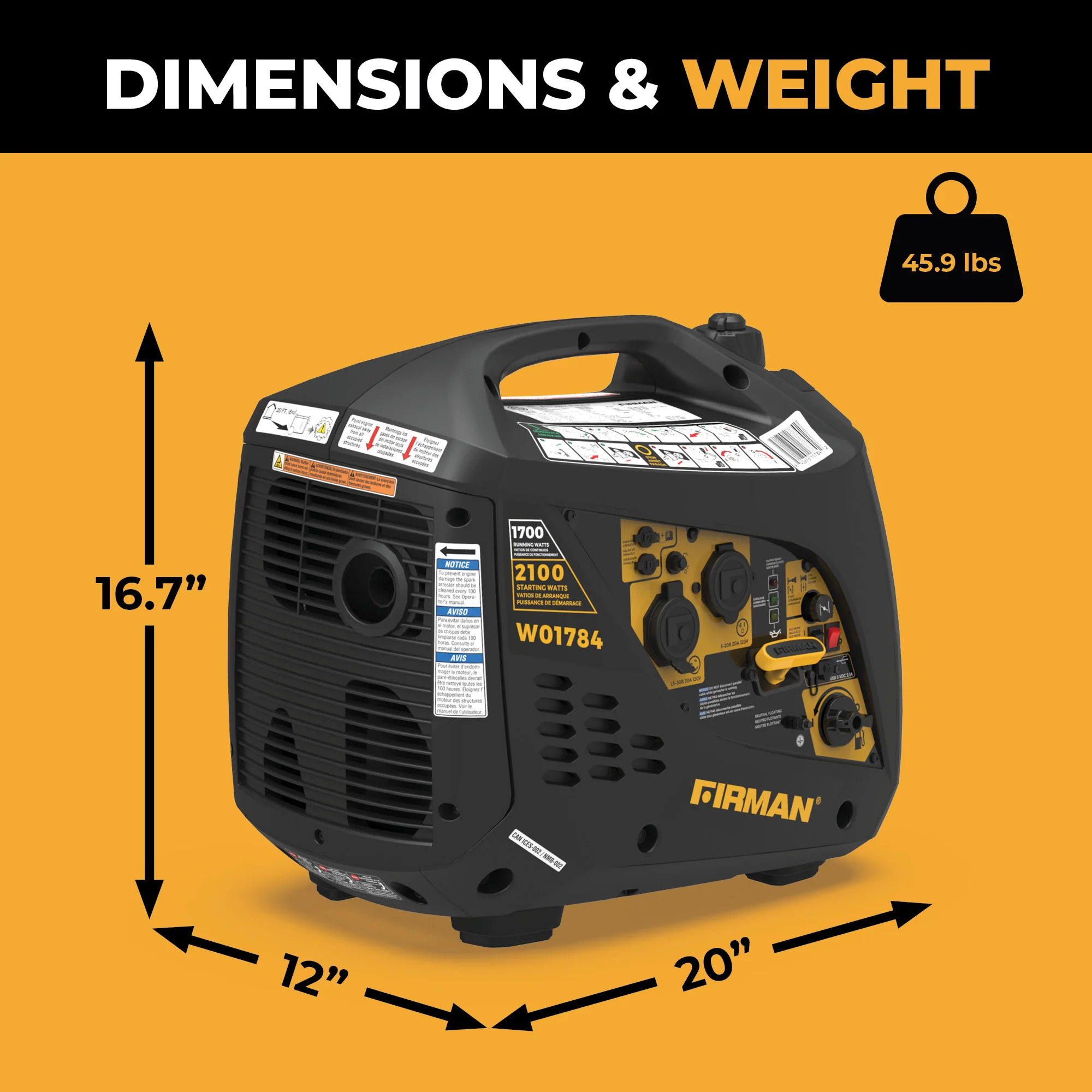 Inverter Portable Generator 2100W Recoil Start - Image 7