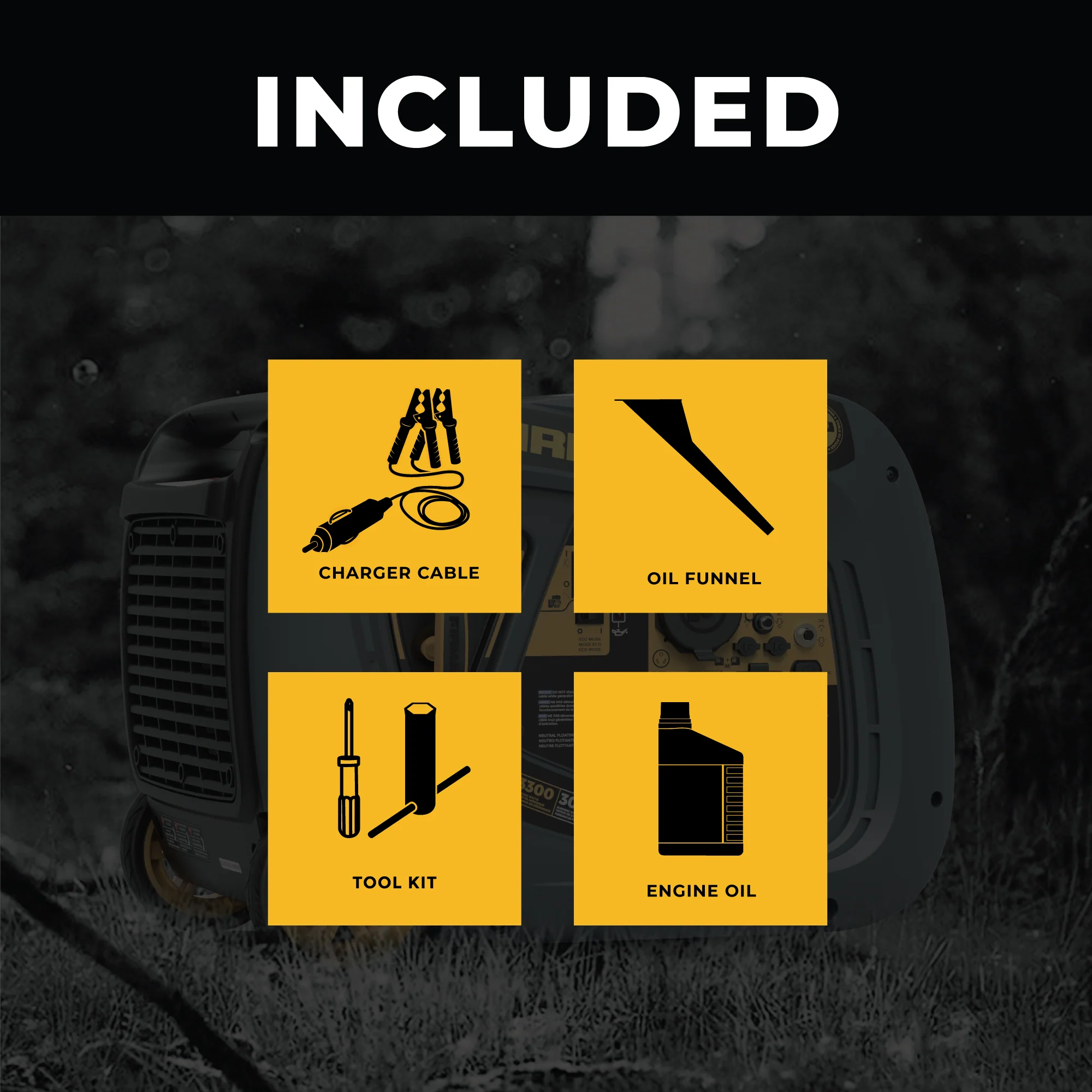 Inverter Gas Portable Generator 3300W Recoil Start - Image 3