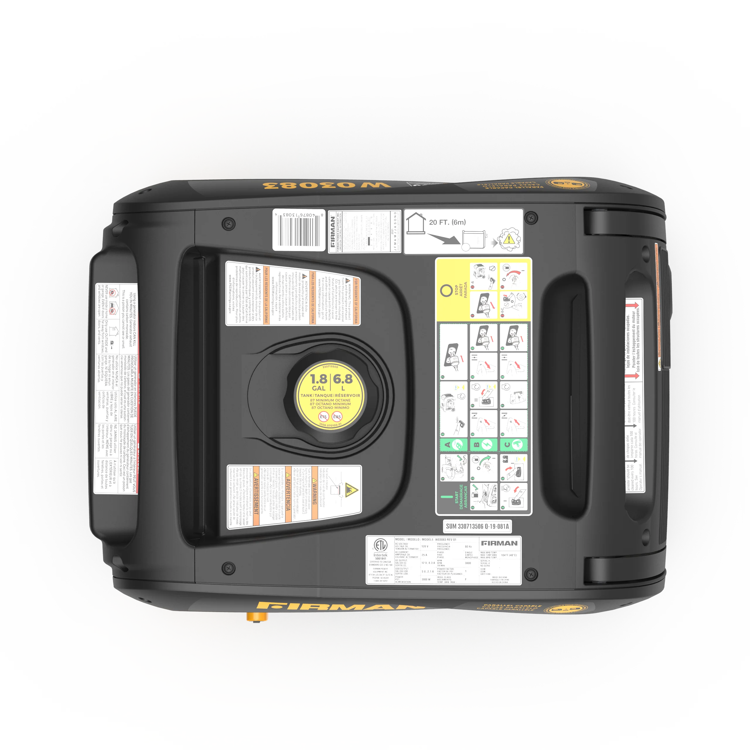 Inverter Portable Generator 3300W Remote Start - Image 12
