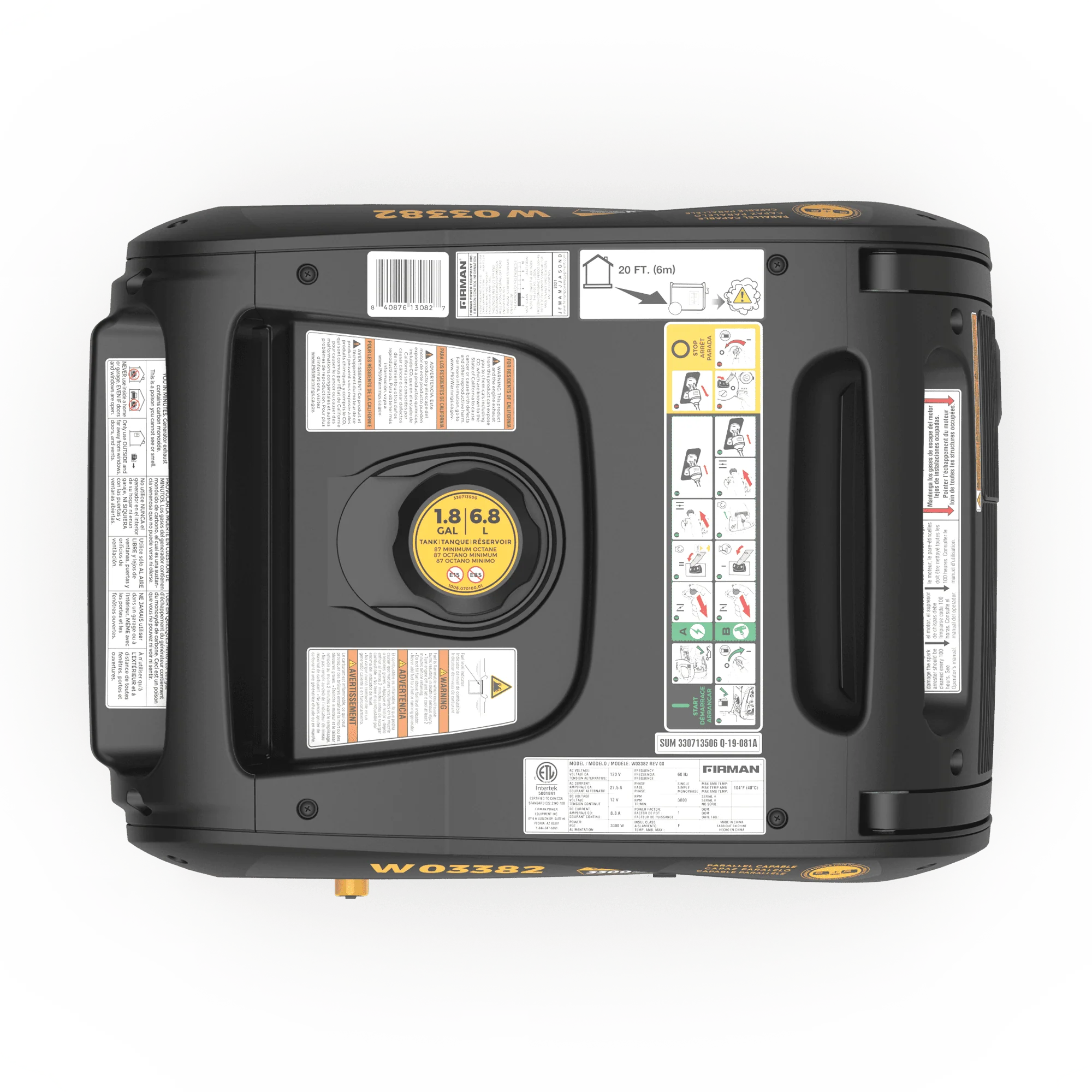 Gas Inverter Portable Generator 3650W Electric Start - Image 9