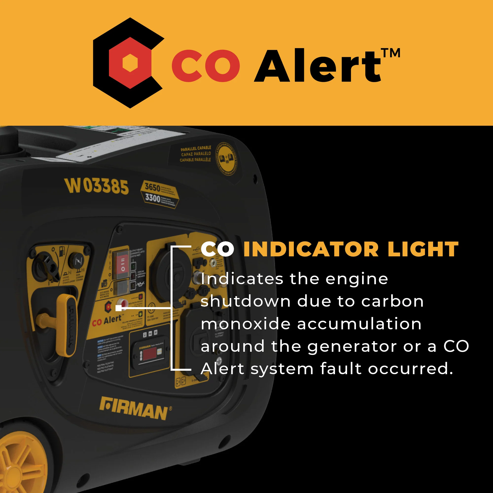 INVERTER PORTABLE GENERATOR 4125W WITH CO ALERT - Image 5