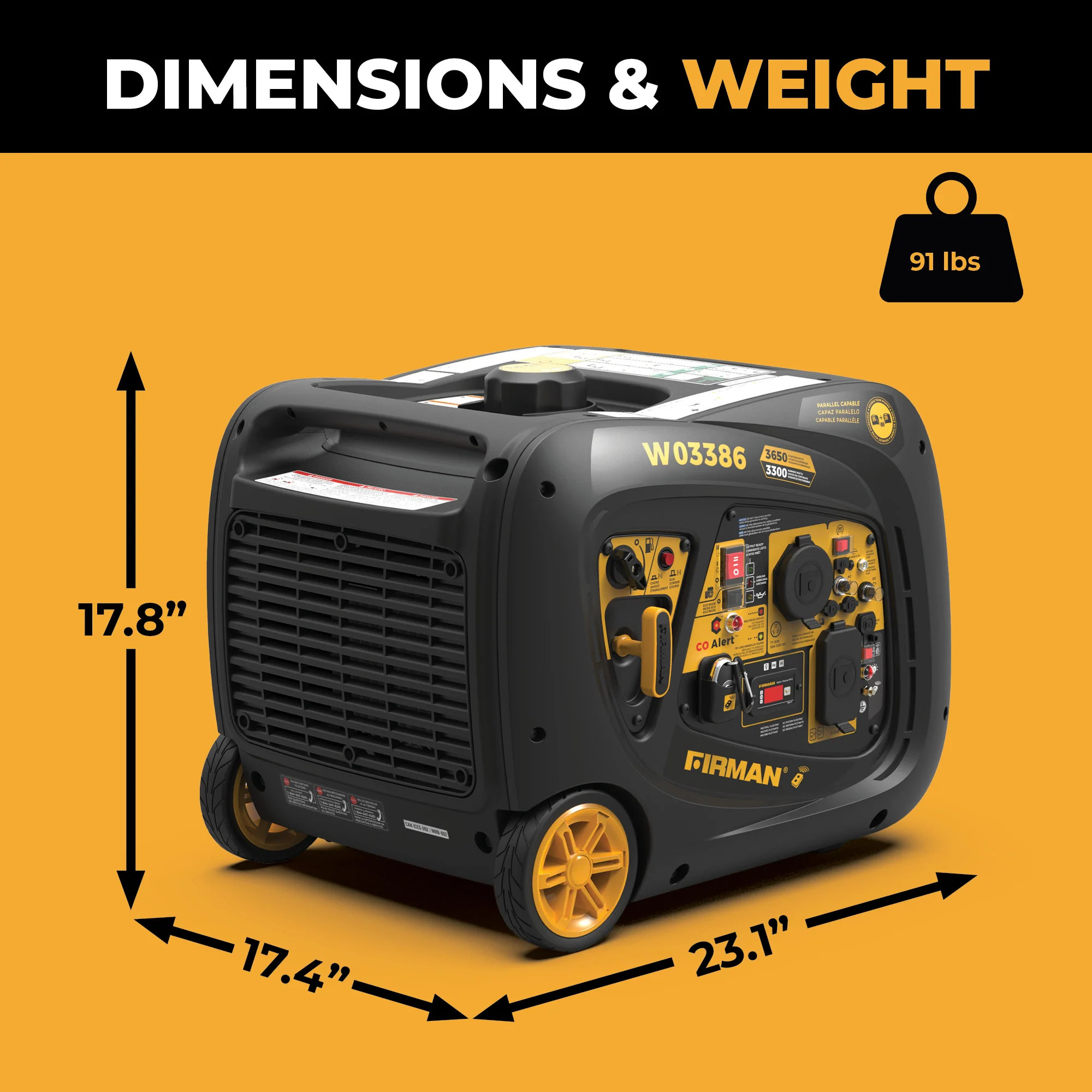 Inverter Portable Generator 4125W Remote Start with CO ALERT - Image 7