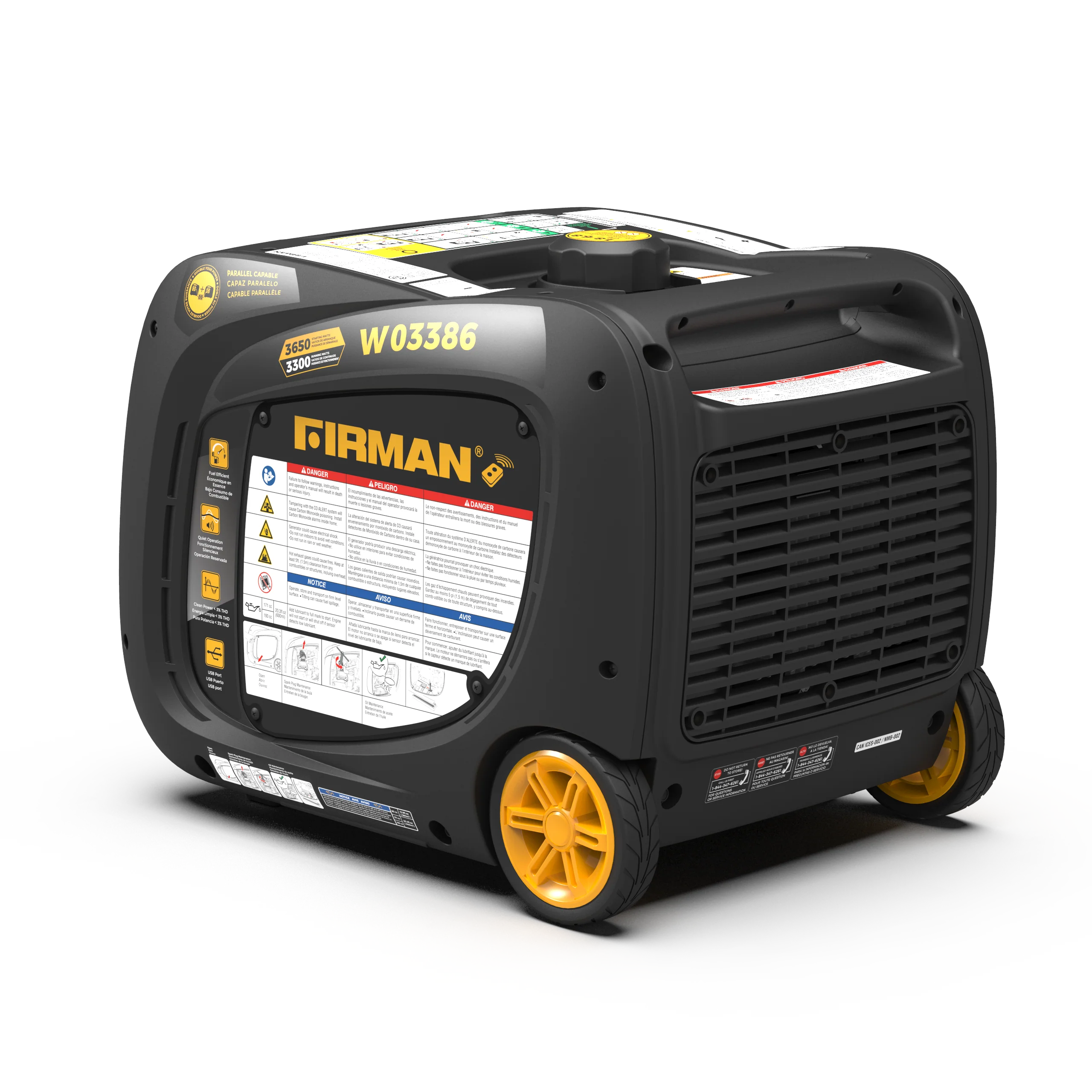 Refurbished Inverter Portable Generator 3650W Remote Start with CO ALERT - Image 13