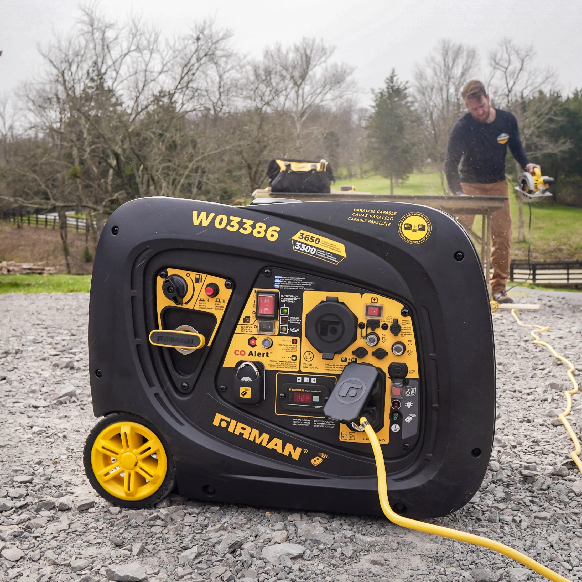 Refurbished Inverter Portable Generator 3650W Remote Start with CO ALERT - Image 2