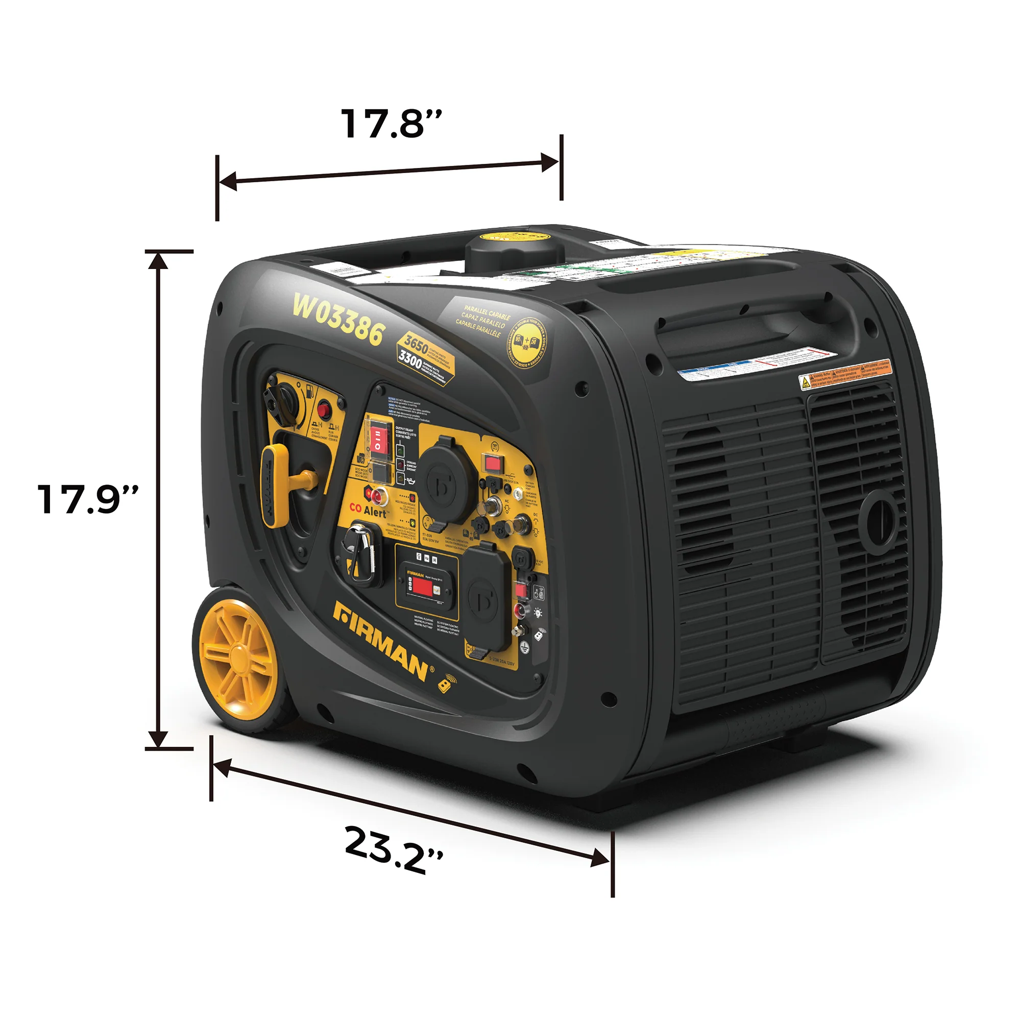 Refurbished Inverter Portable Generator 3650W Remote Start with CO ALERT - Image 5