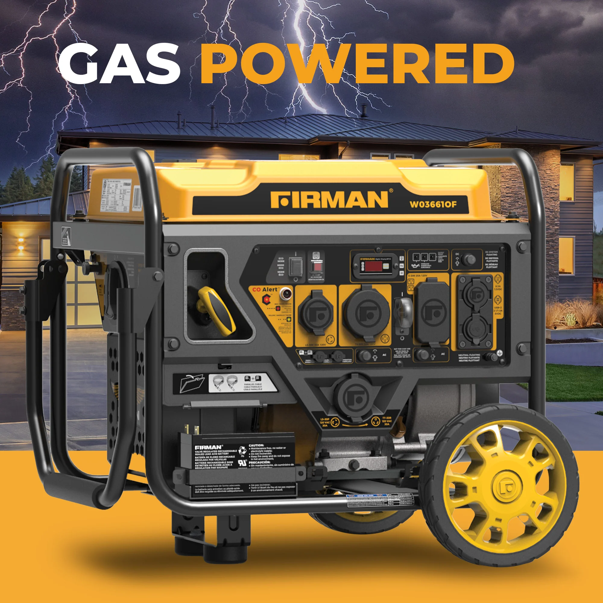 Inverter Open Frame Portable Generator 4500W Recoil Start with CO Alert - Image 4