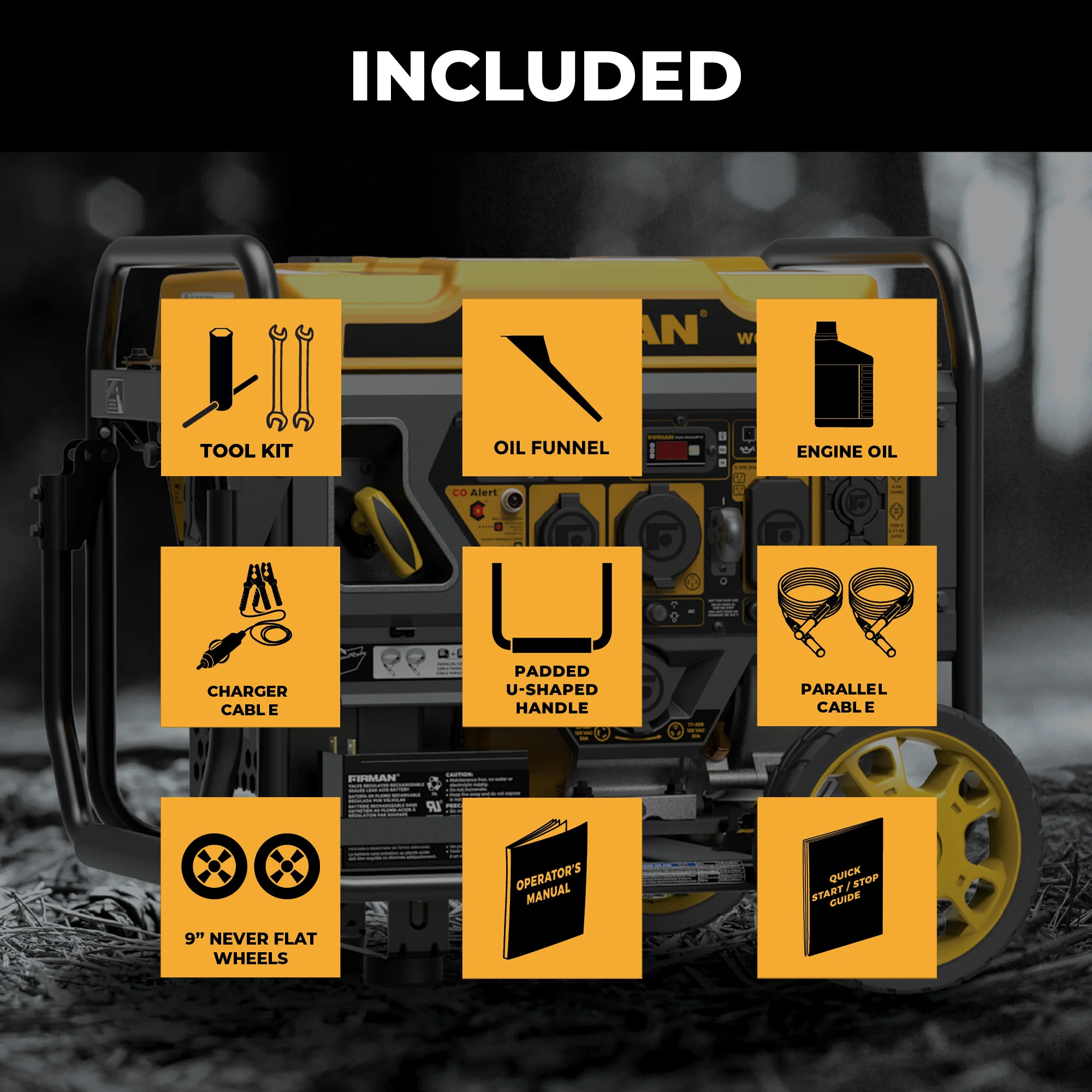 Inverter Open Frame Portable Generator 4500W Recoil Start with CO Alert - Image 6