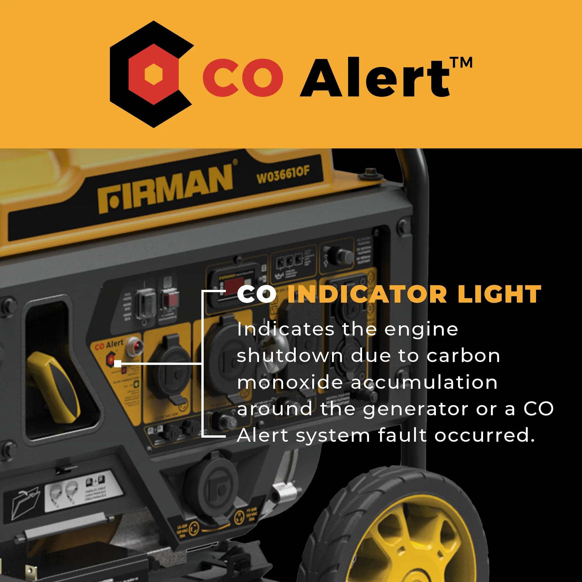 Inverter Open Frame Portable Generator 4500W Recoil Start with CO Alert - Image 9