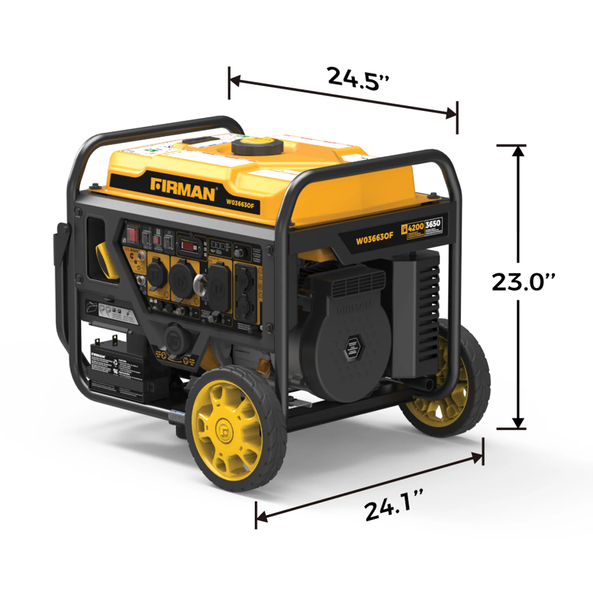 Inverter Open Frame Portable Generator 4500W Remote Start with CO Alert - Image 7