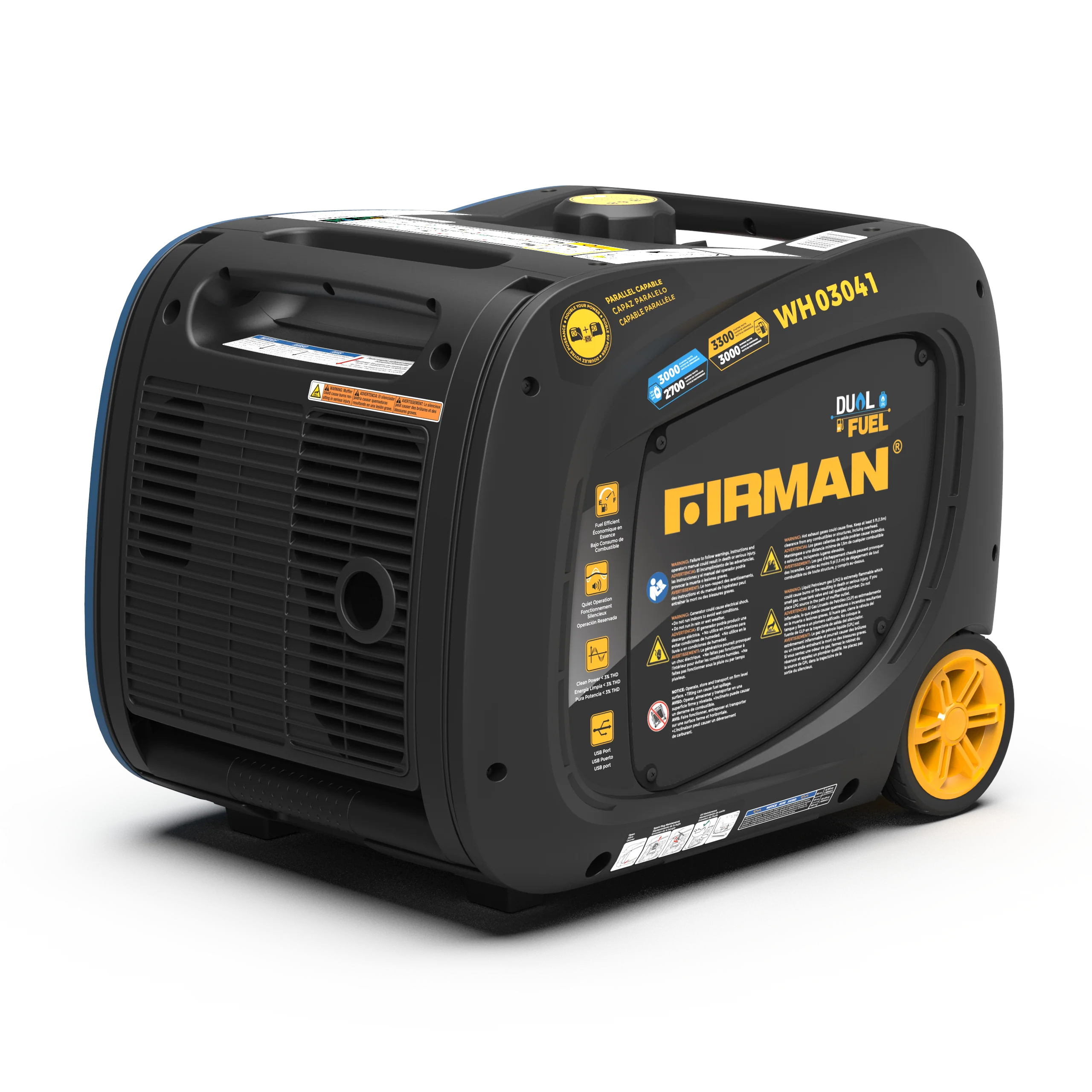 Dual Fuel Inverter Portable Generator 3300W Recoil Start - Image 14