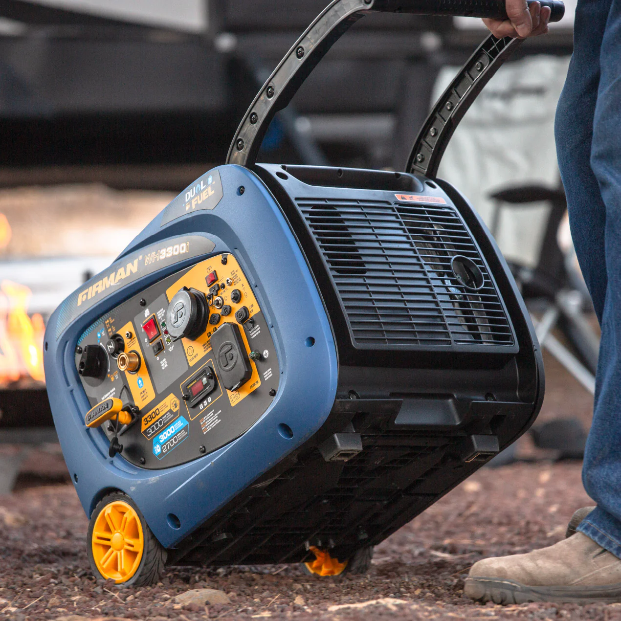 Dual Fuel Inverter Portable Generator 3300W Recoil Start - Image 4