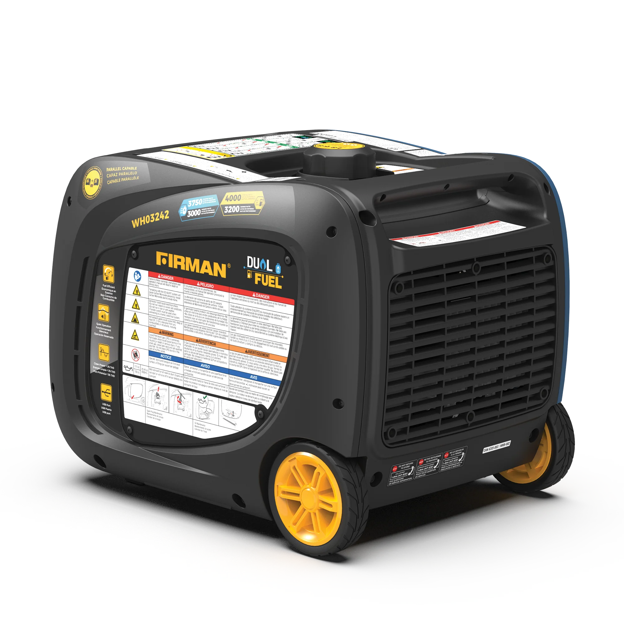 Dual Fuel Inverter Portable Generator 4000W Electric Start with CO ALERT - Image 17