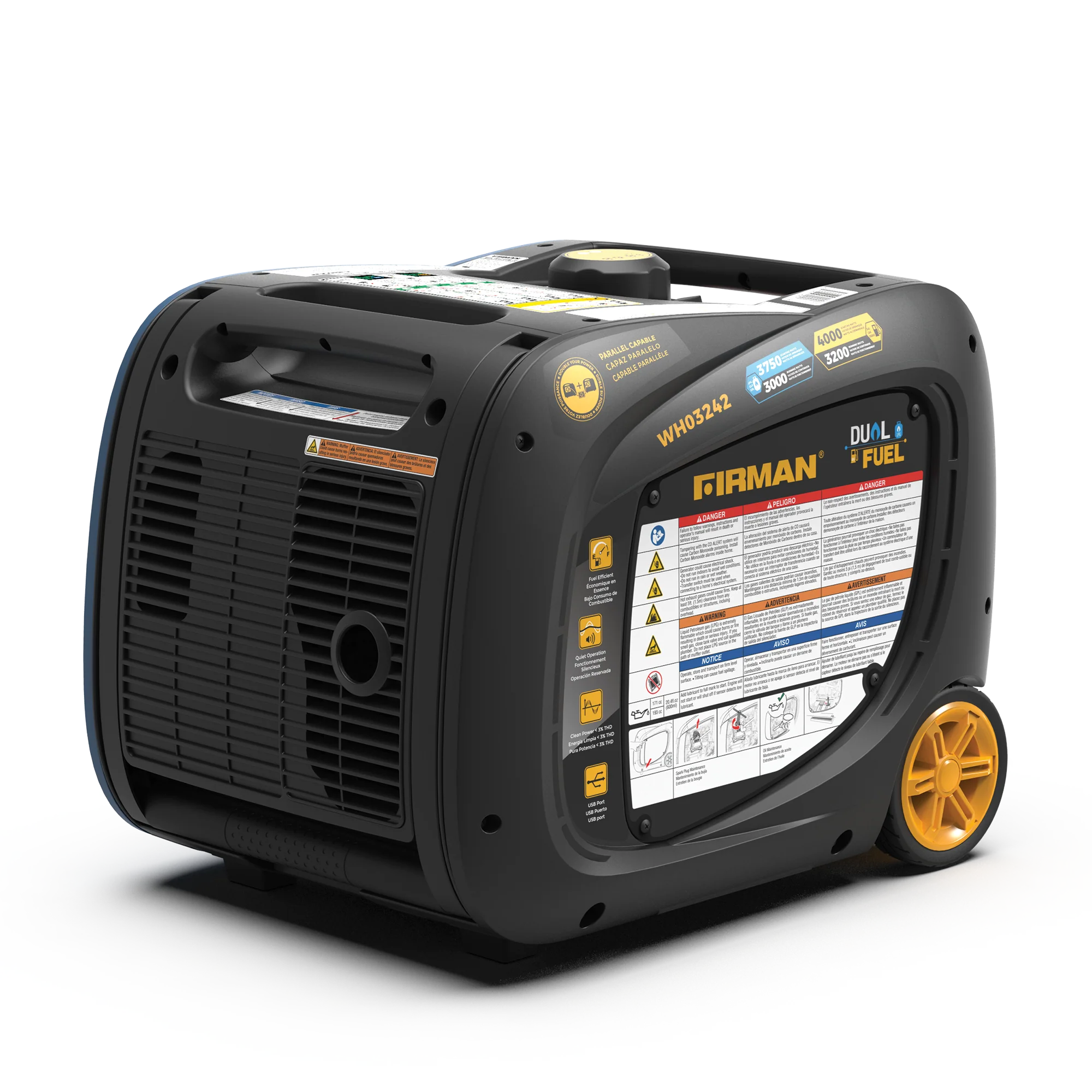 Dual Fuel Inverter Portable Generator 4000W Electric Start with CO ALERT - Image 18