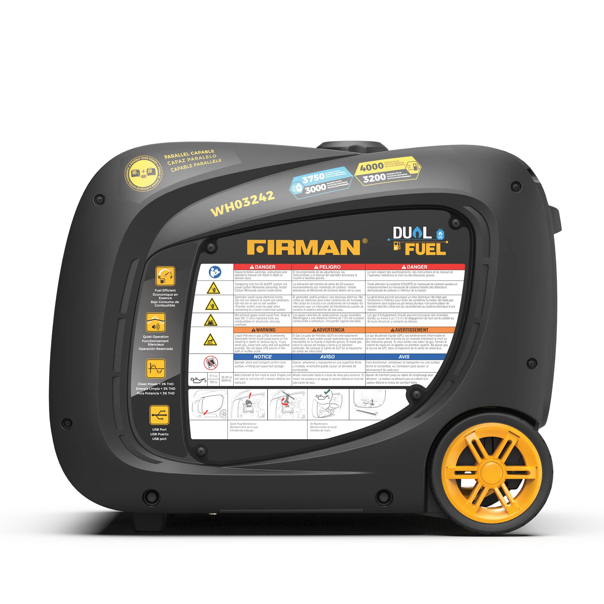 Refurbished Dual Fuel Inverter 4000W W/ Electric Start - Image 9