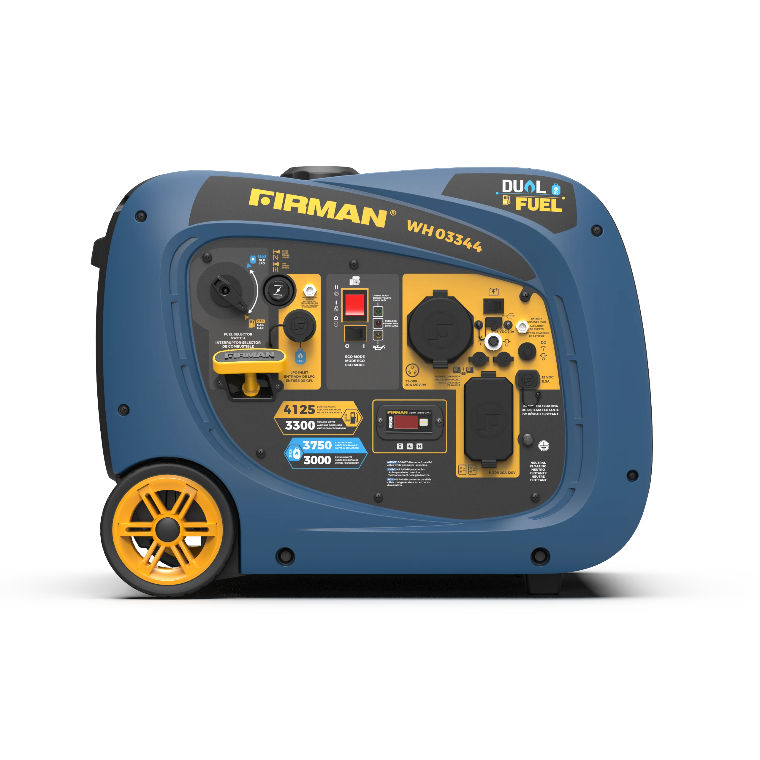 Dual Fuel Inverter Portable Generator 4125W Electric Start - Image 6