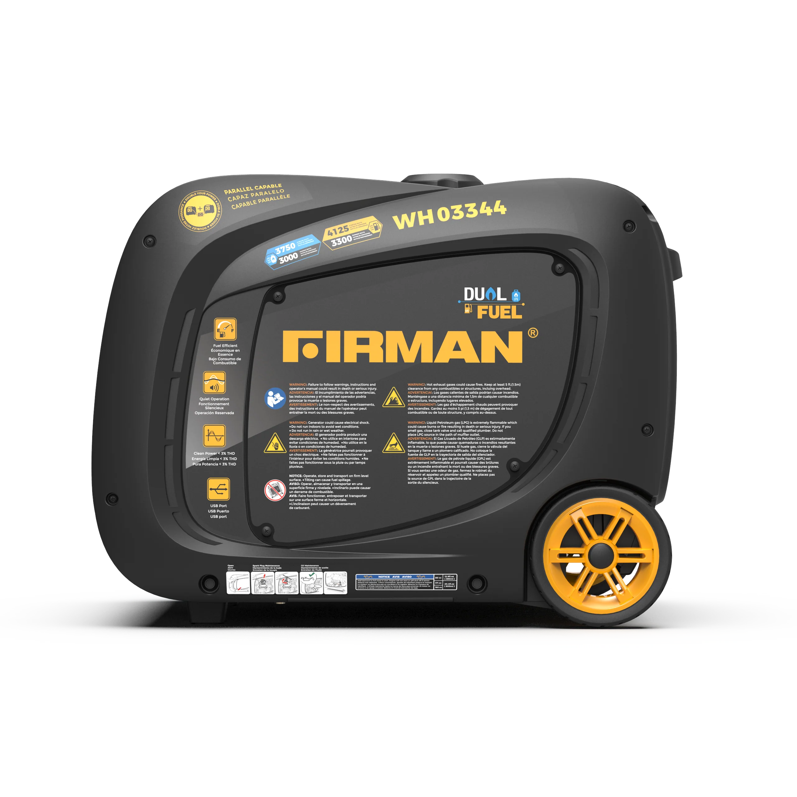 Dual Fuel Inverter Portable Generator 4125W Electric Start - Image 8