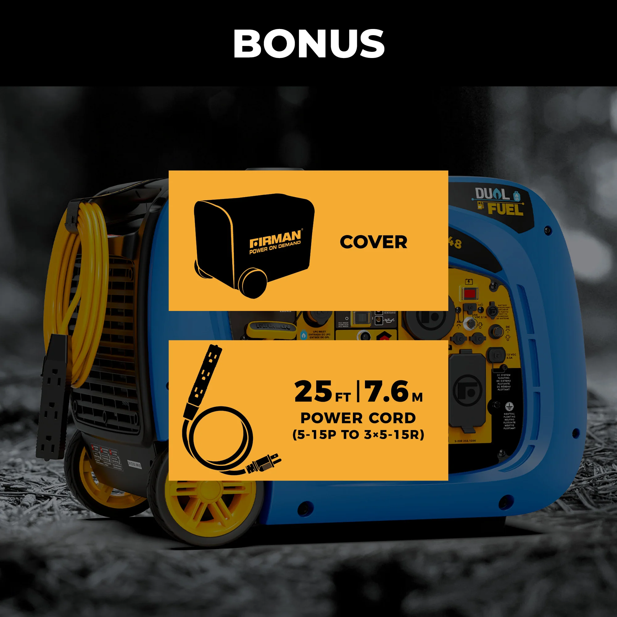 Dual Fuel Inverter Portable Generator 4000W Electric Start with CO ALERT - Image 5