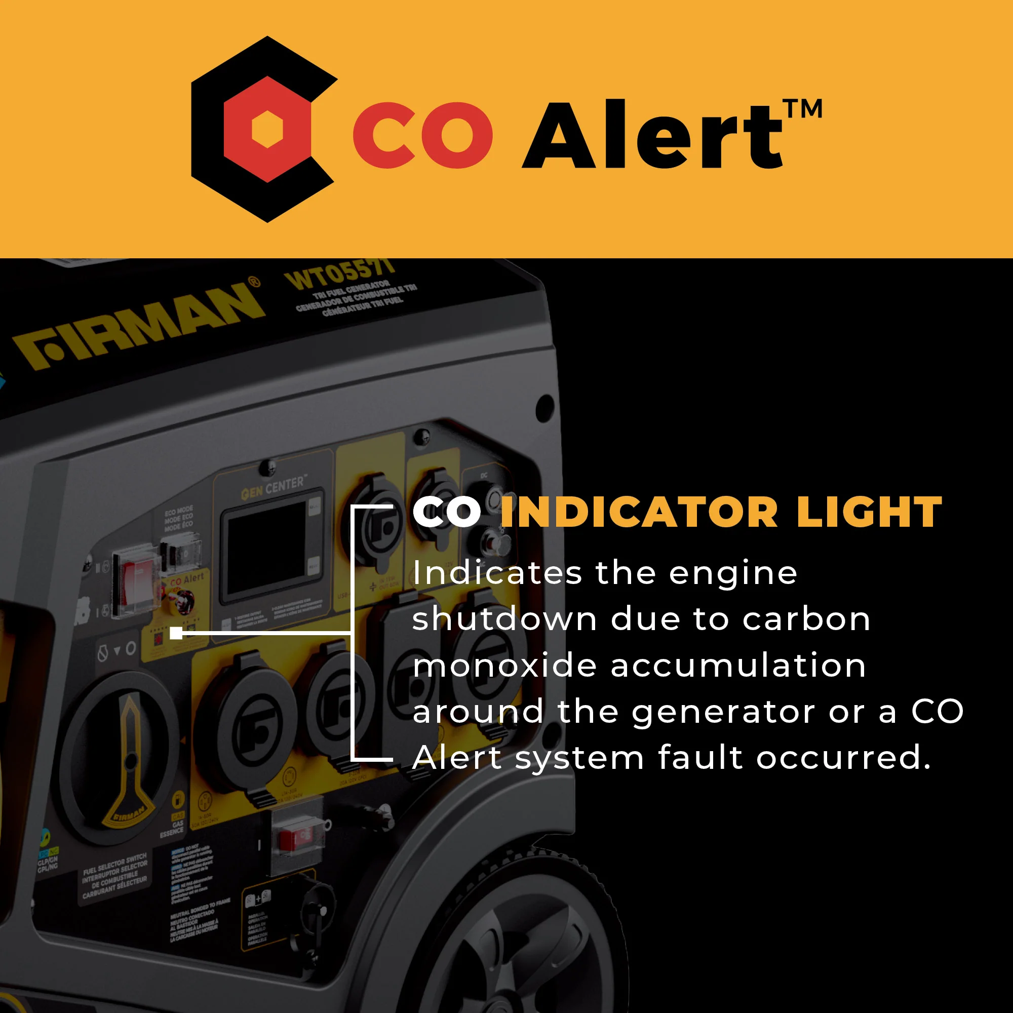 Tri Fuel Inverter Portable Generator 6850W Electric Start With CO Alert - Image 5