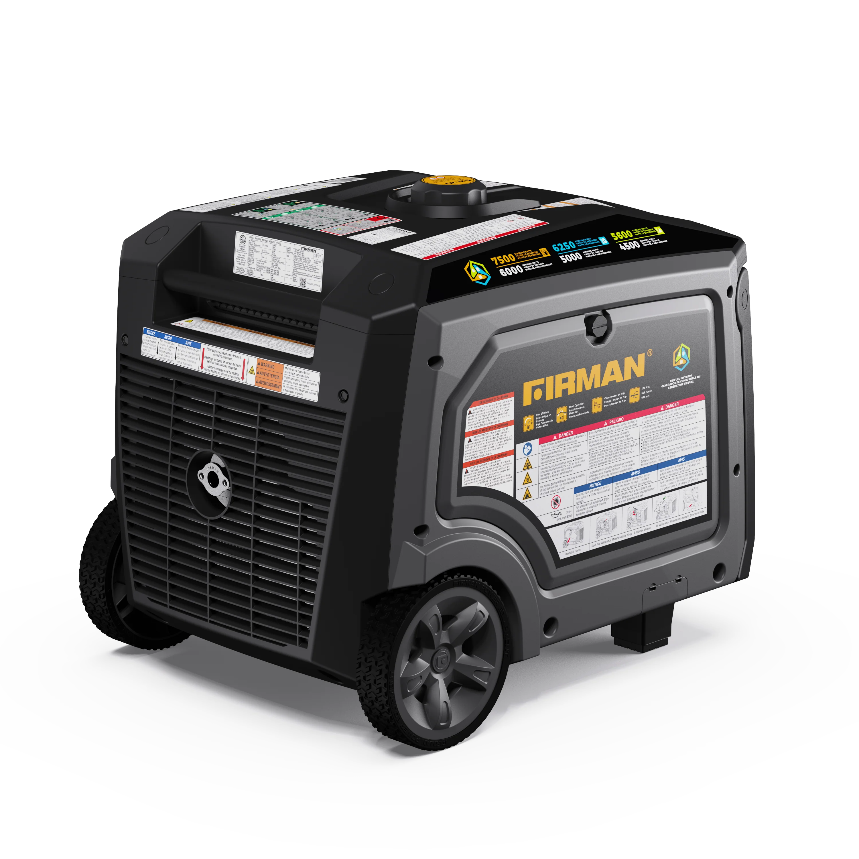Tri Fuel Inverter Portable Generator 7500W Electric Start 120/240V Parallel Ready CO Alert - Image 10